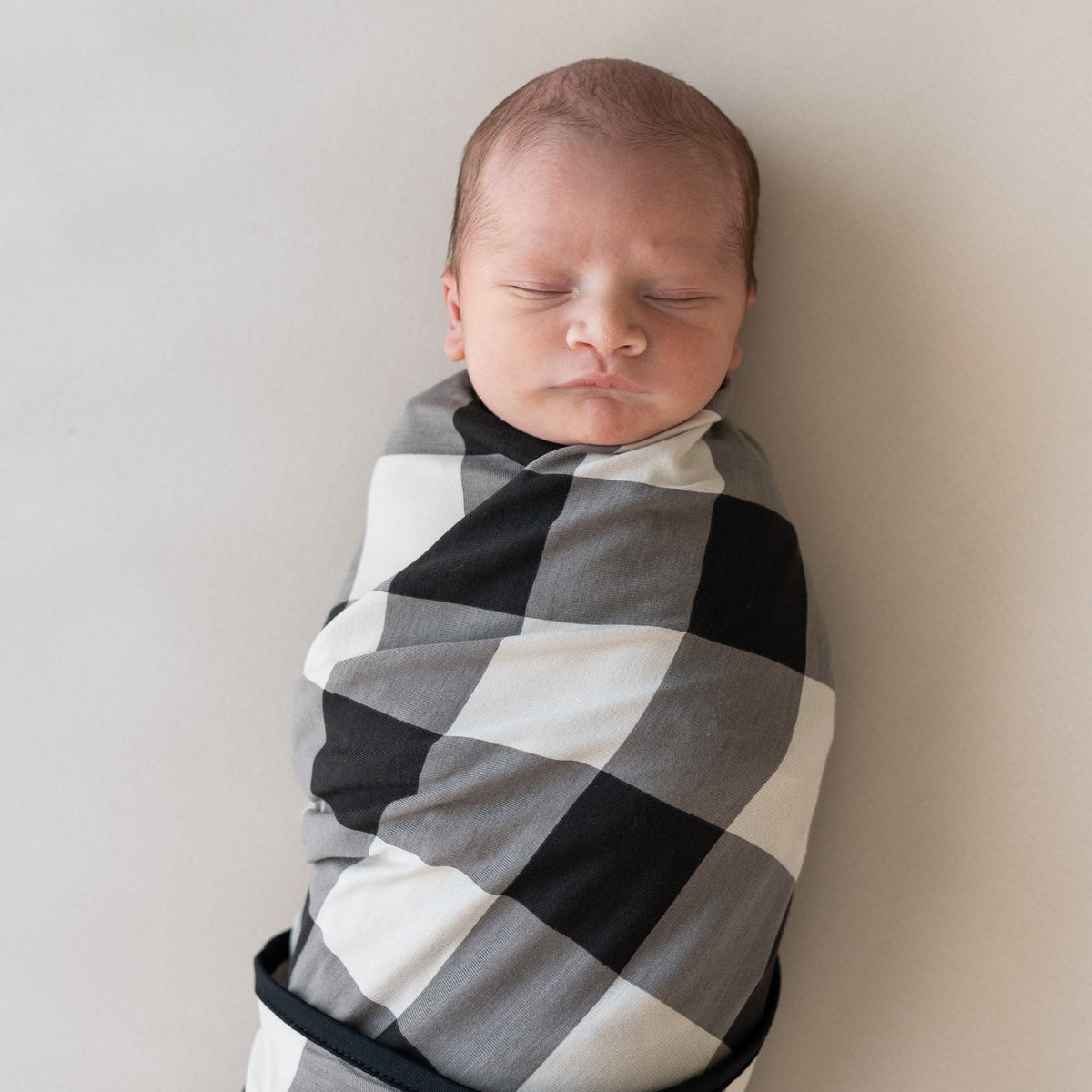 Kyte Baby Swaddling Blanket Midnight Plaid / Infant Swaddle Blanket in Midnight Plaid