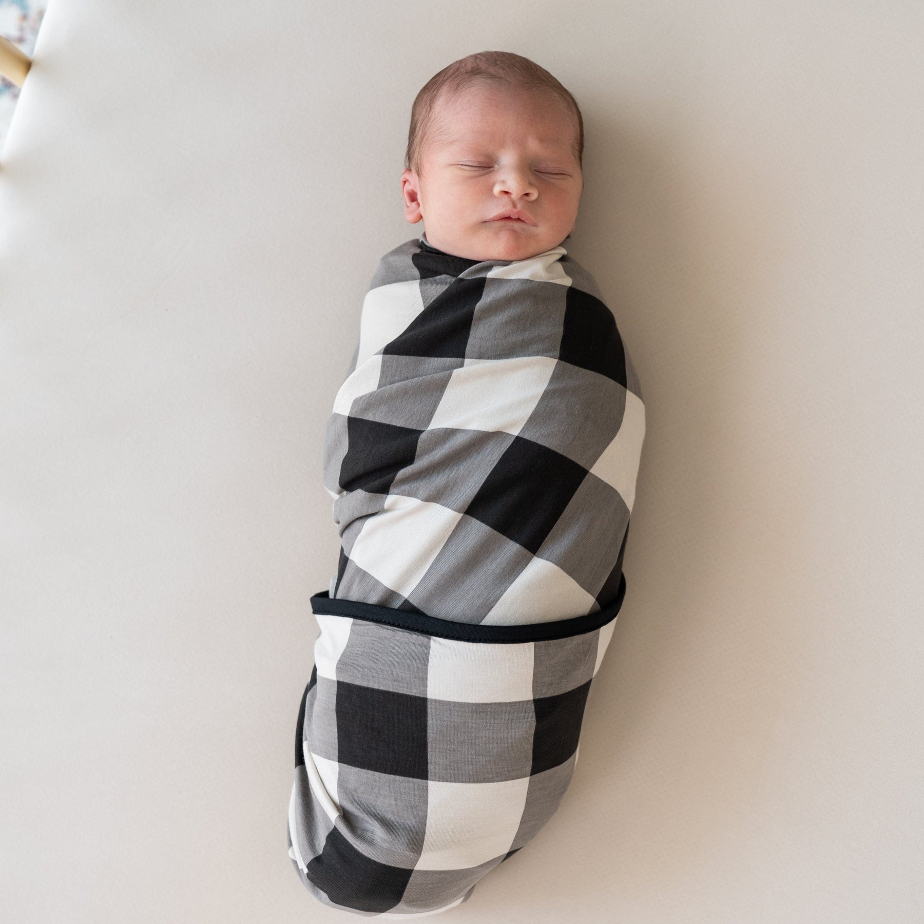 Kyte Baby Swaddling Blanket Midnight Plaid / Infant Swaddle Blanket in Midnight Plaid