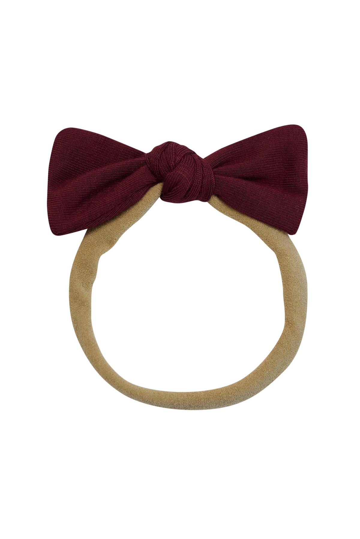 Kyte Baby Tiny Nylon Bow in Burgundy