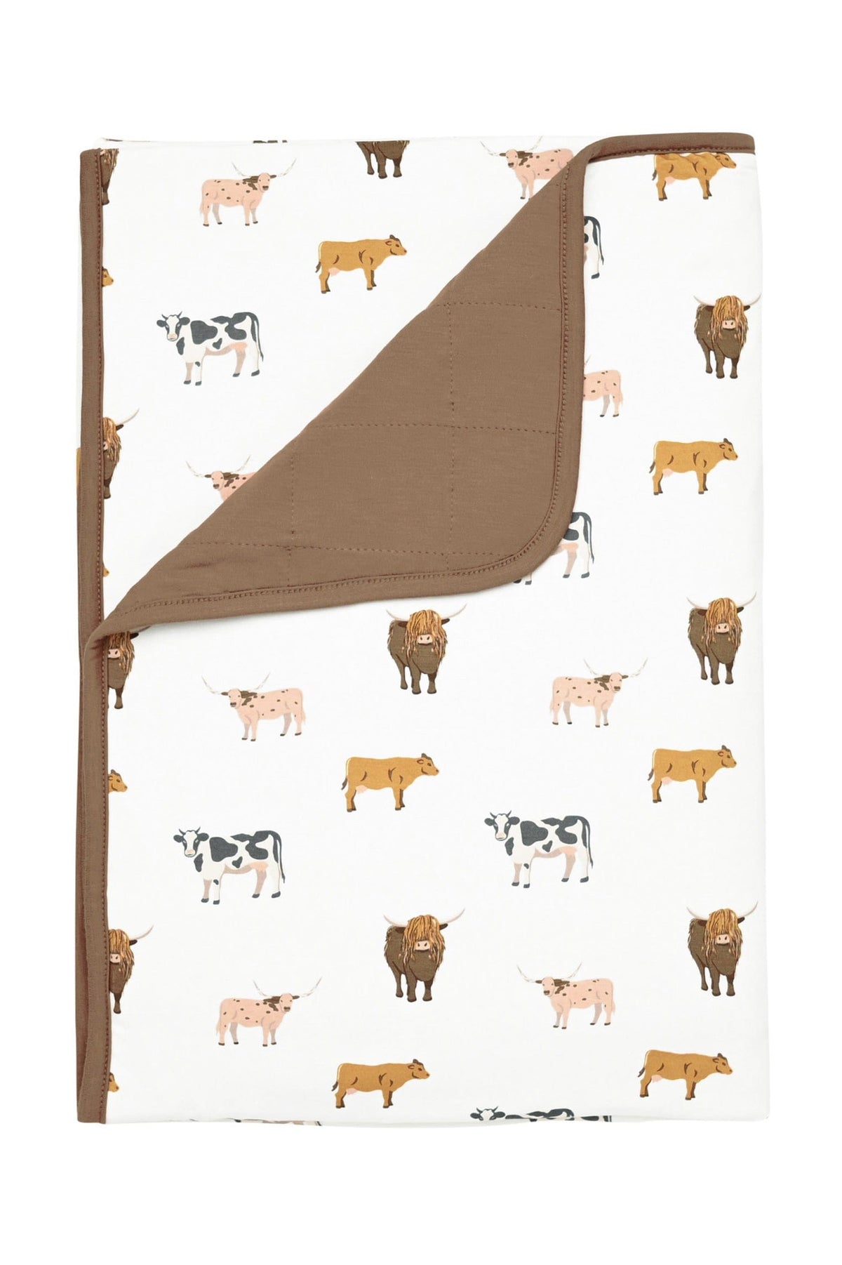 Kyte Baby Toddler Blanket in Moo cow pattern