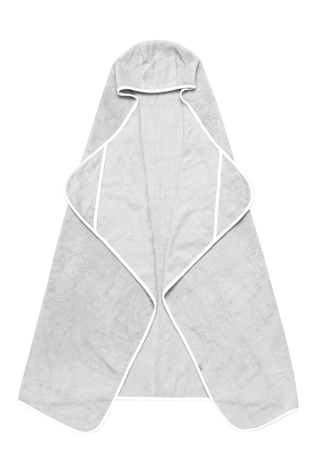 Kyte Baby Toddler Hooded Bath Towel in Storm with Cloud Trim