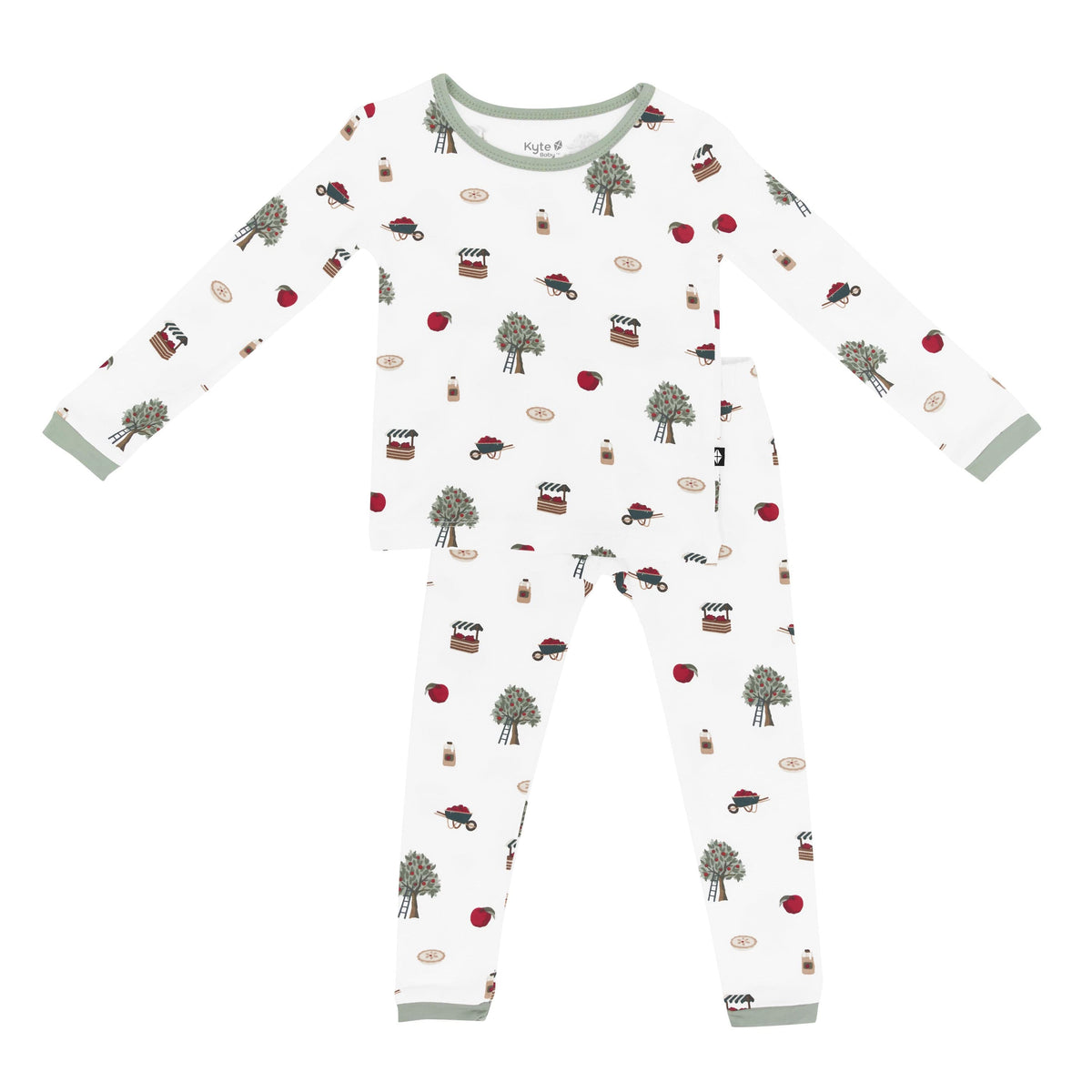 Kyte Baby Toddler Long Sleeve Pajamas Long Sleeve Pajamas in Apple Orchard