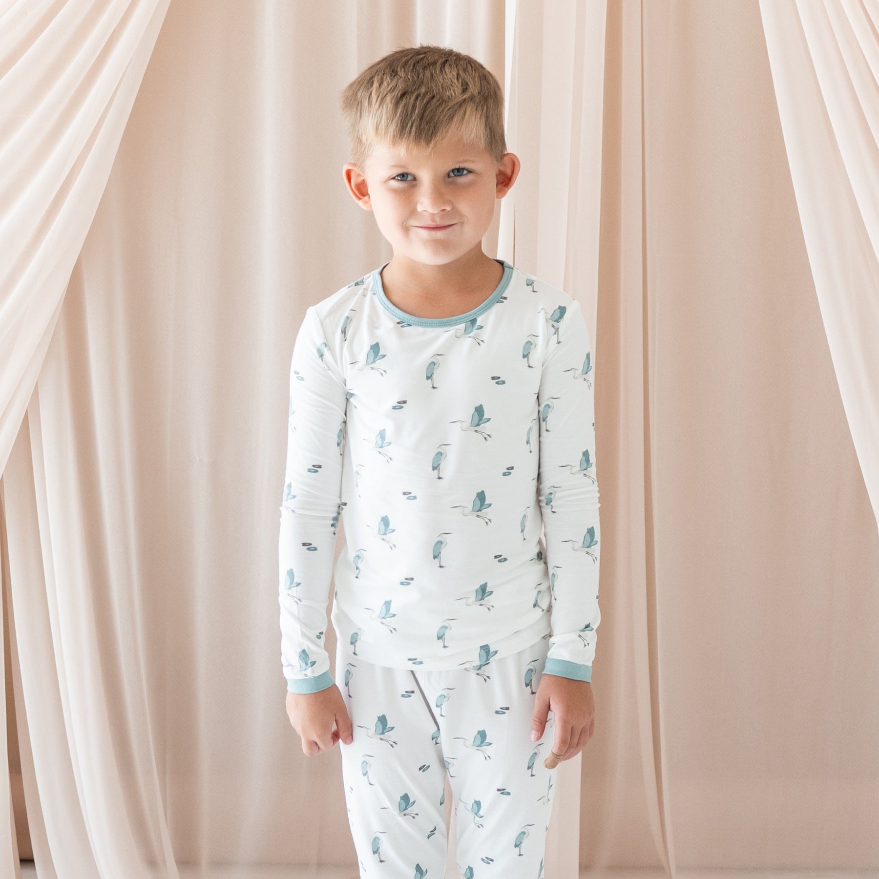 Kyte Baby Toddler Long Sleeve Pajamas Long Sleeve Pajamas in Blue Heron