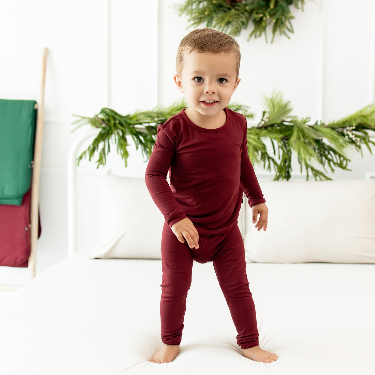 Kyte Baby Toddler Long Sleeve Pajamas Long Sleeve Pajamas in Burgundy