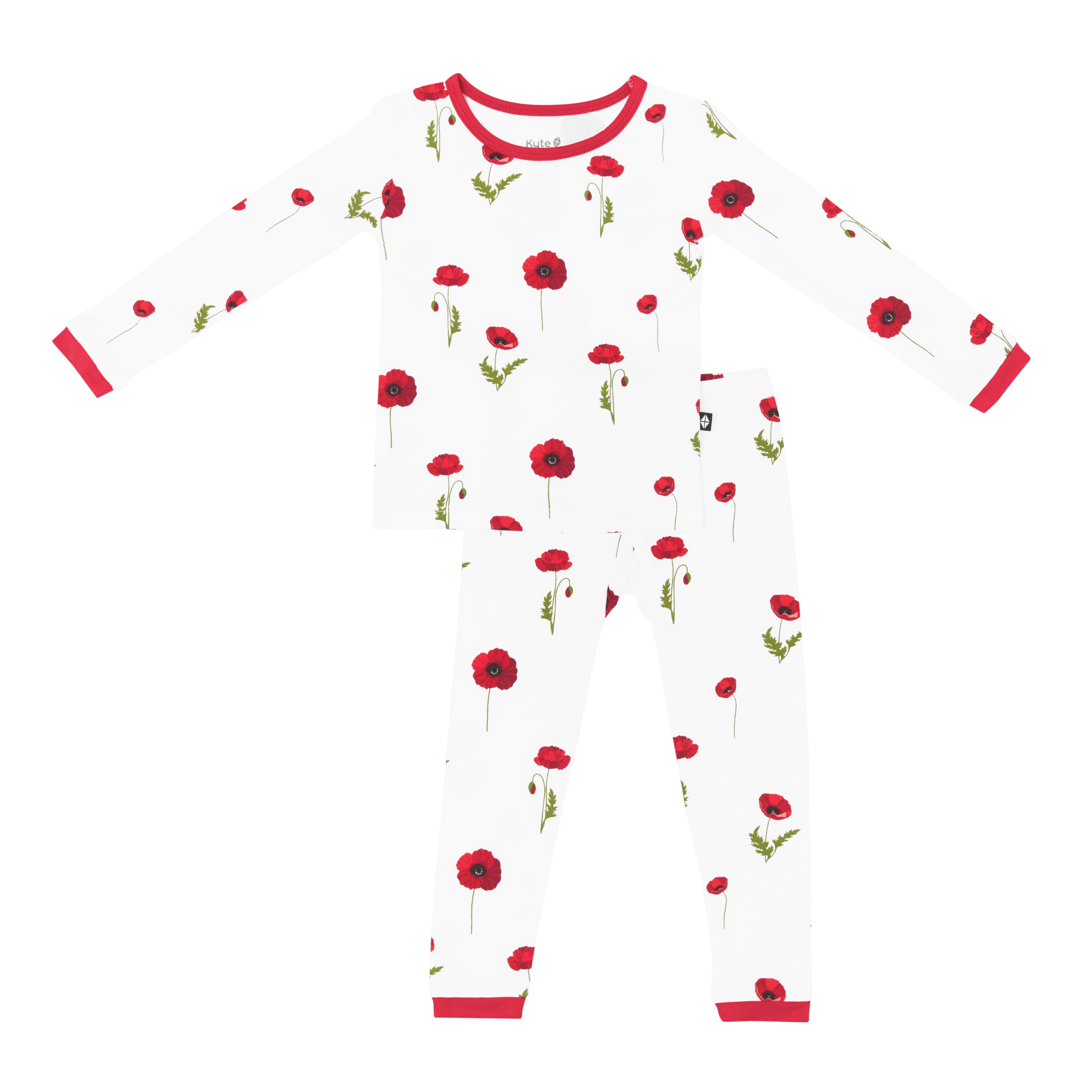 Kyte Baby Toddler Long Sleeve Pajamas Long Sleeve Pajamas in Cloud Poppies