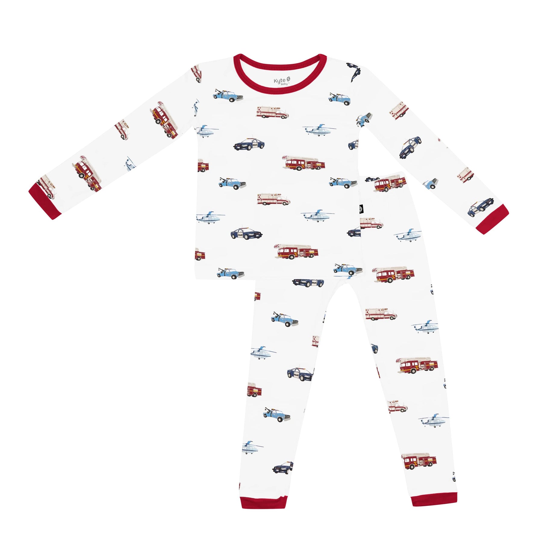 Kyte Baby Toddler Long Sleeve Pajamas Long Sleeve Pajamas in First Responder