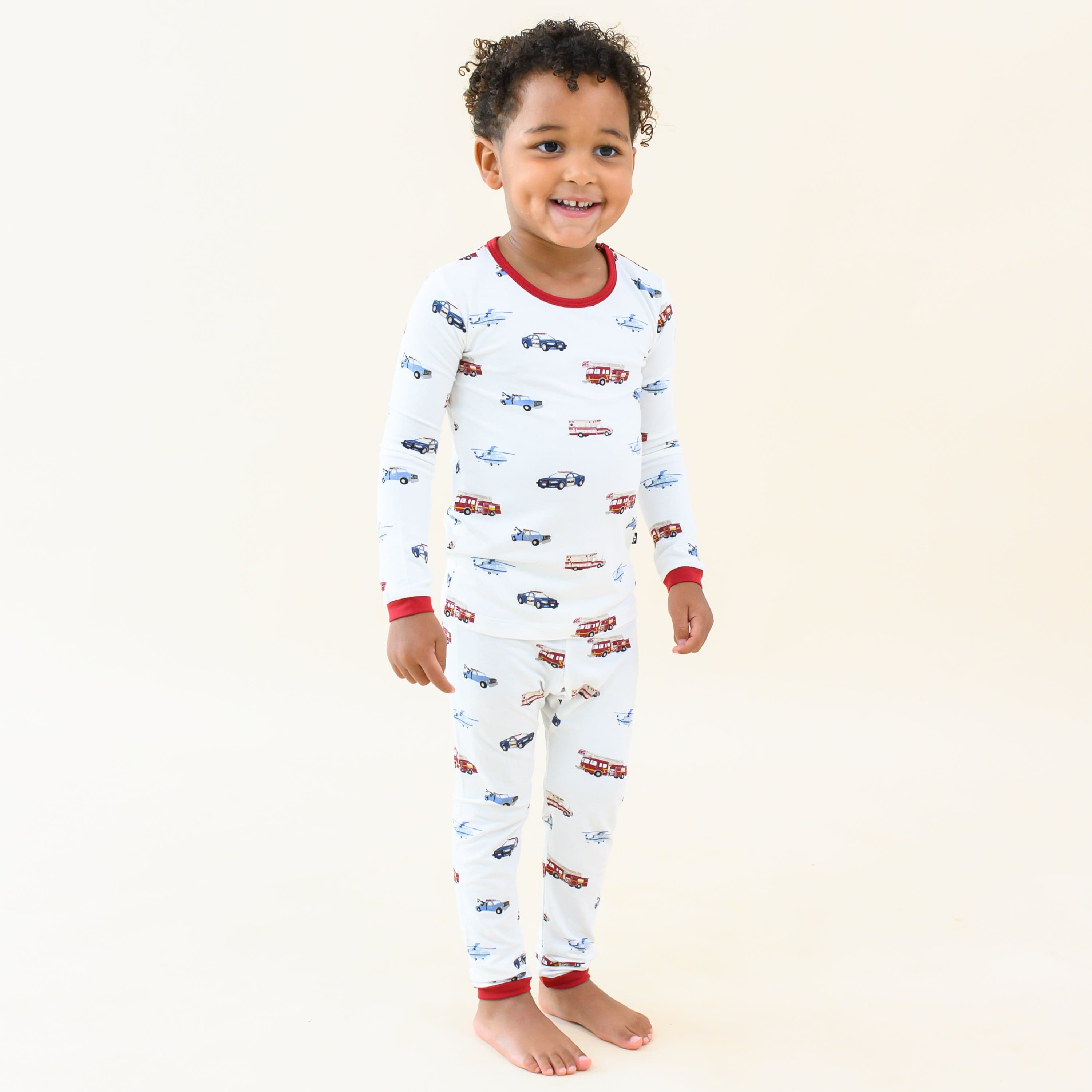 Kyte Baby Toddler Long Sleeve Pajamas Long Sleeve Pajamas in First Responder