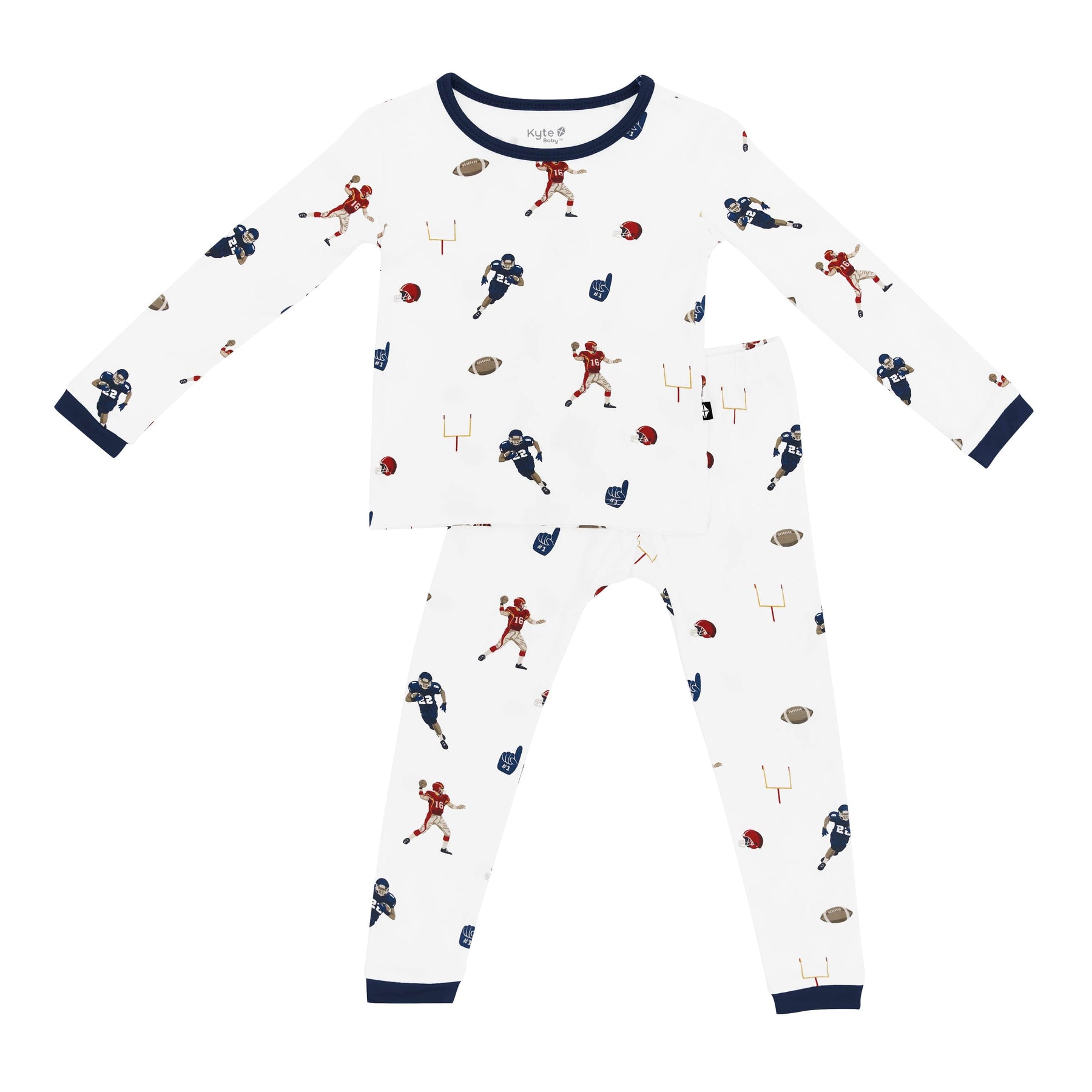 Kyte Baby Toddler Long Sleeve Pajamas Long Sleeve Pajamas in Football