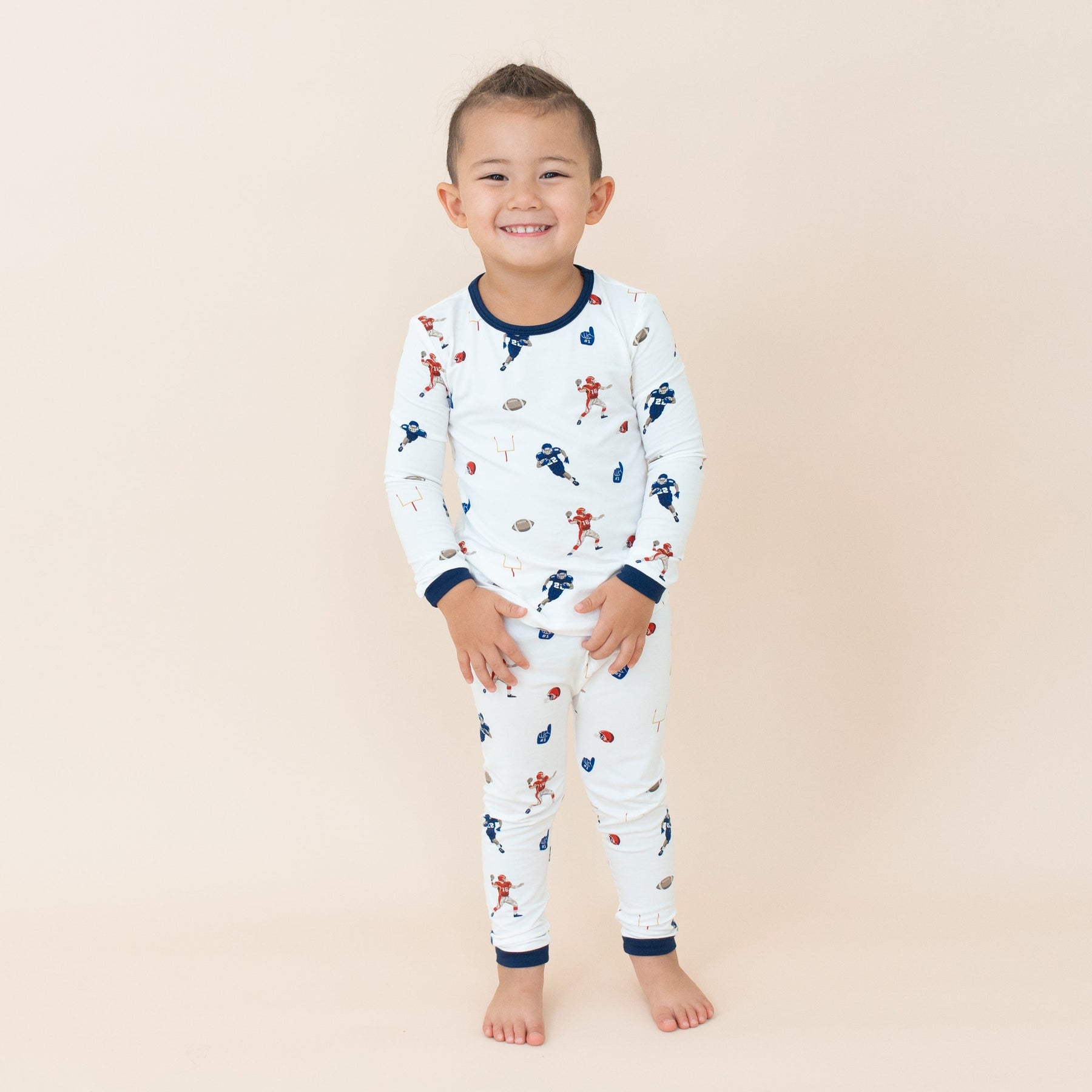 Kyte Baby Toddler Long Sleeve Pajamas Long Sleeve Pajamas in Football