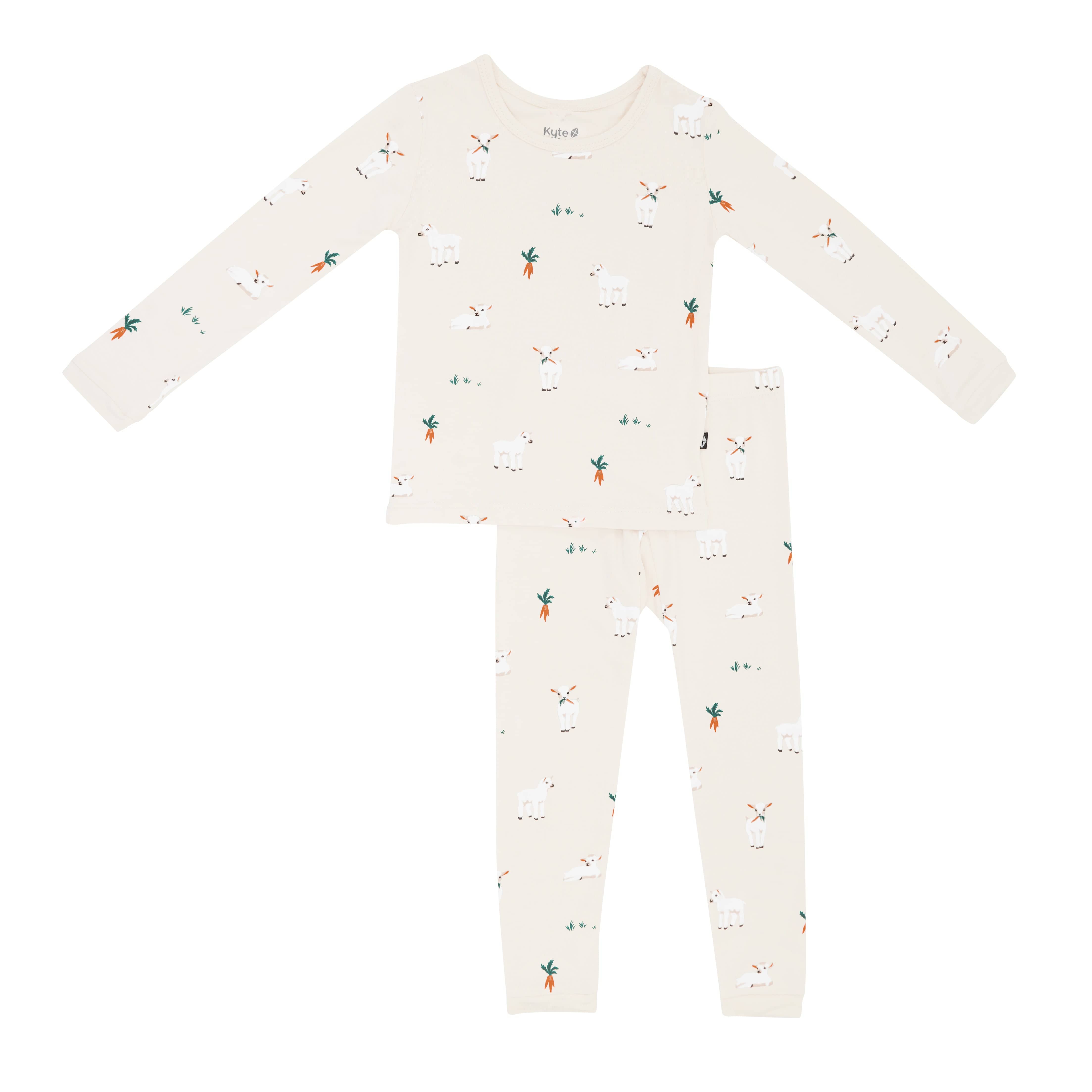 Kyte Baby Toddler Long Sleeve Pajamas Long Sleeve Pajamas in Goat