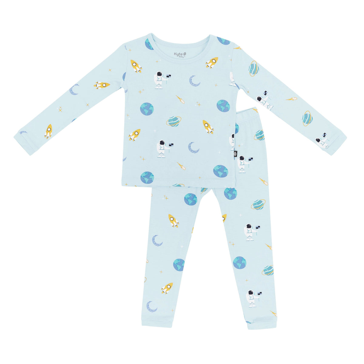 Kyte Baby Toddler Long Sleeve Pajamas Long Sleeve Pajamas in Ice Space