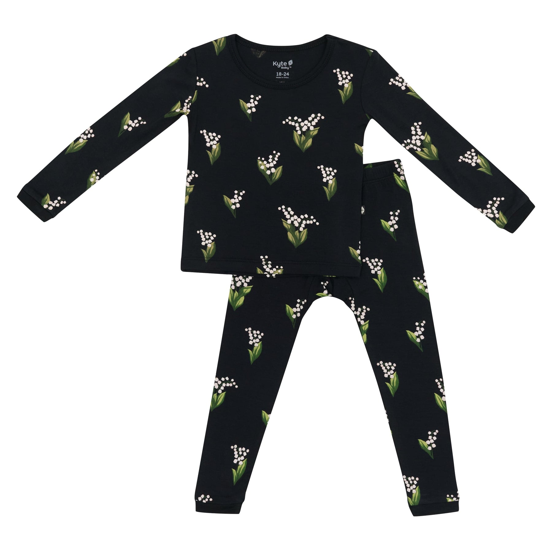 Kyte Baby Toddler Long Sleeve Pajamas Long Sleeve Pajamas in Midnight Lily