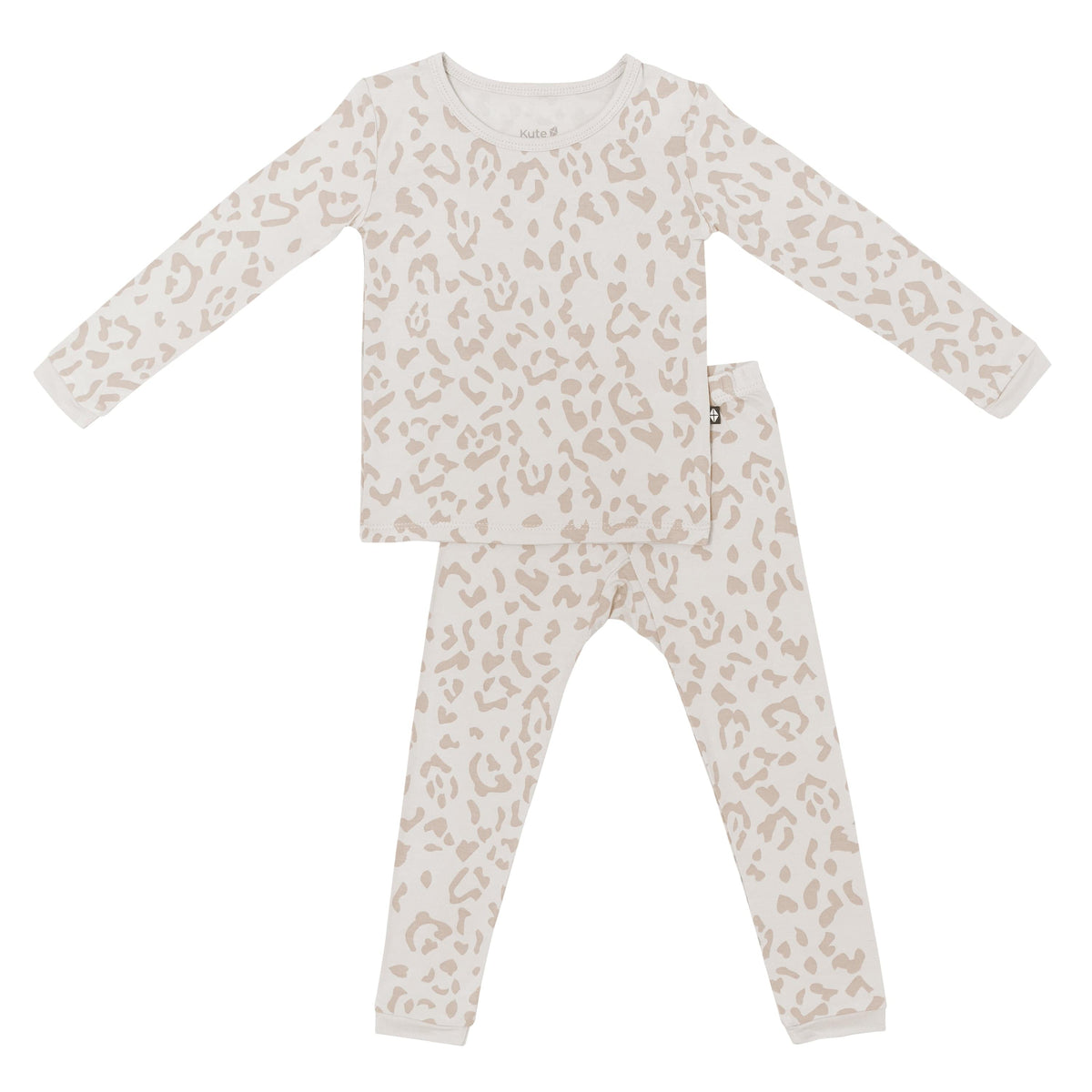 Kyte Baby Toddler Long Sleeve Pajamas Long Sleeve Pajamas in Oat Leopard