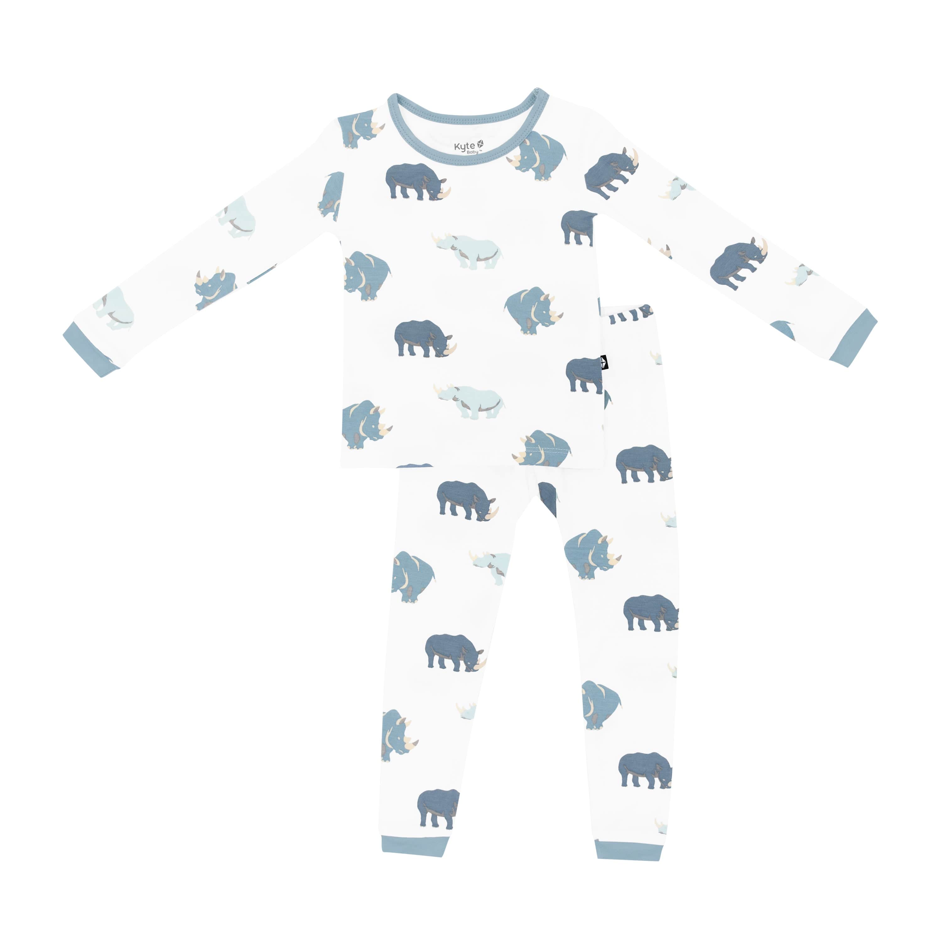 Kyte Baby Toddler Long Sleeve Pajamas Long Sleeve Pajamas in Rhino