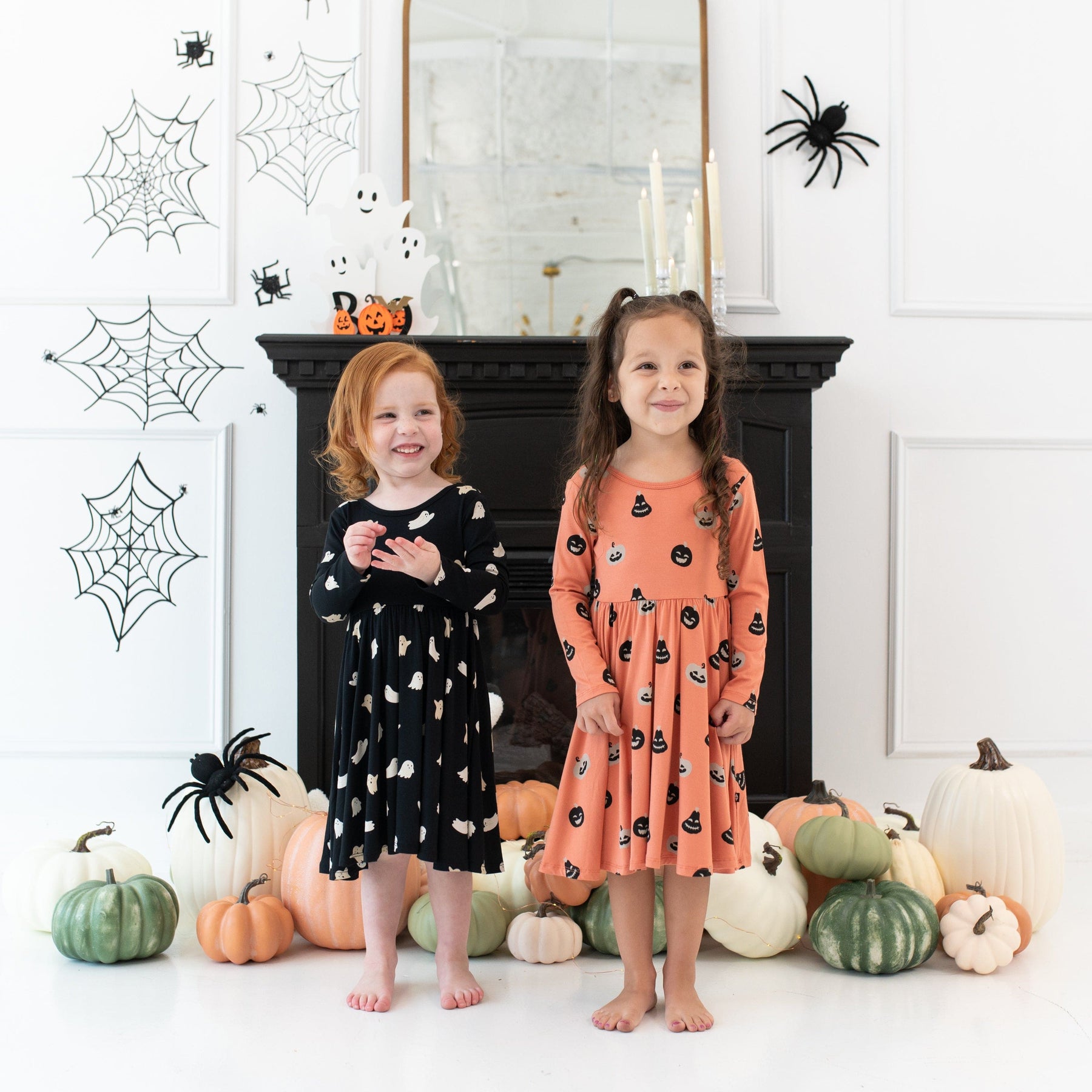 Kyte Baby Toddler Long Sleeve Twirl Dress Long Sleeve Twirl Dress in Boo