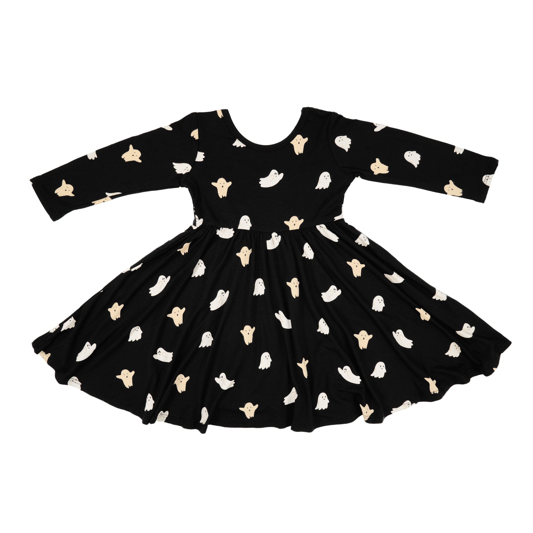 Kyte Baby Toddler Long Sleeve Twirl Dress Long Sleeve Twirl Dress in Boo