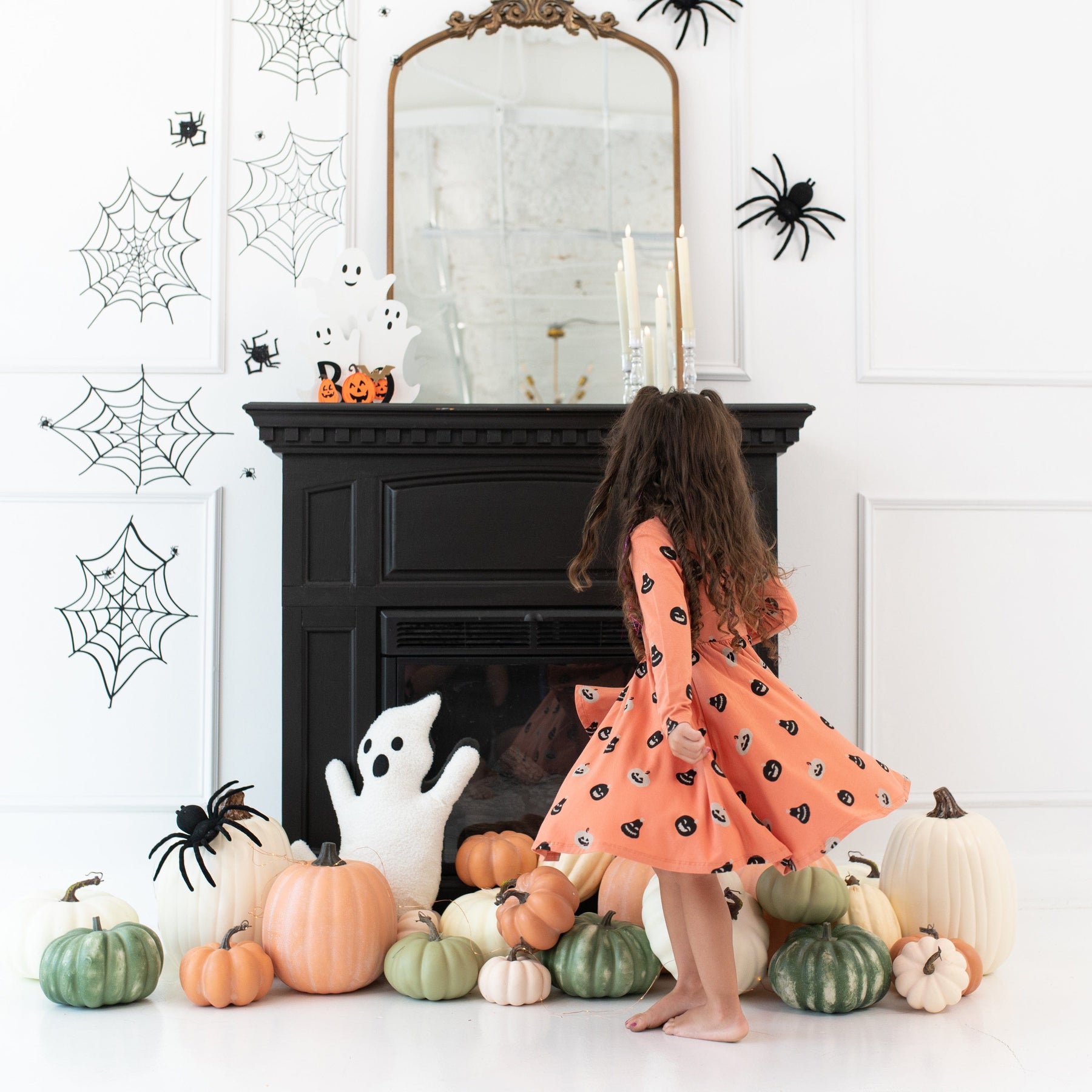 Kyte Baby Toddler Long Sleeve Twirl Dress Long Sleeve Twirl Dress in Carve