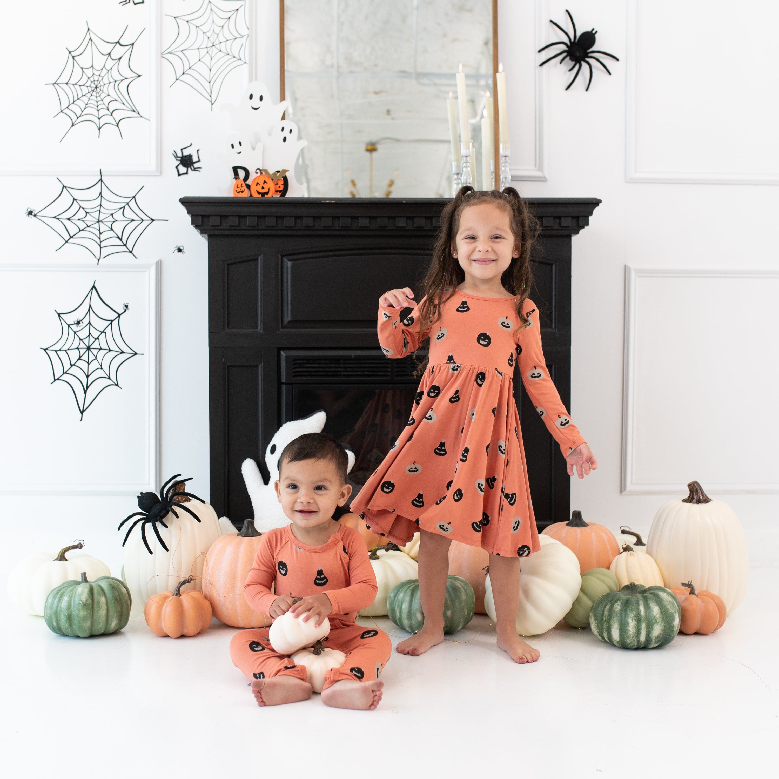 Kyte Baby Toddler Long Sleeve Twirl Dress Long Sleeve Twirl Dress in Carve