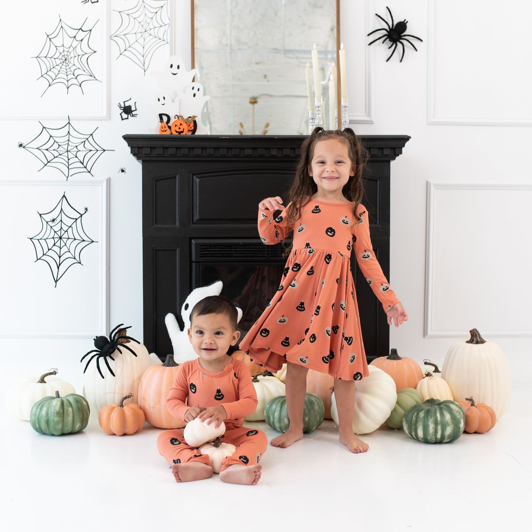 Kyte Baby Toddler Long Sleeve Twirl Dress Long Sleeve Twirl Dress in Carve