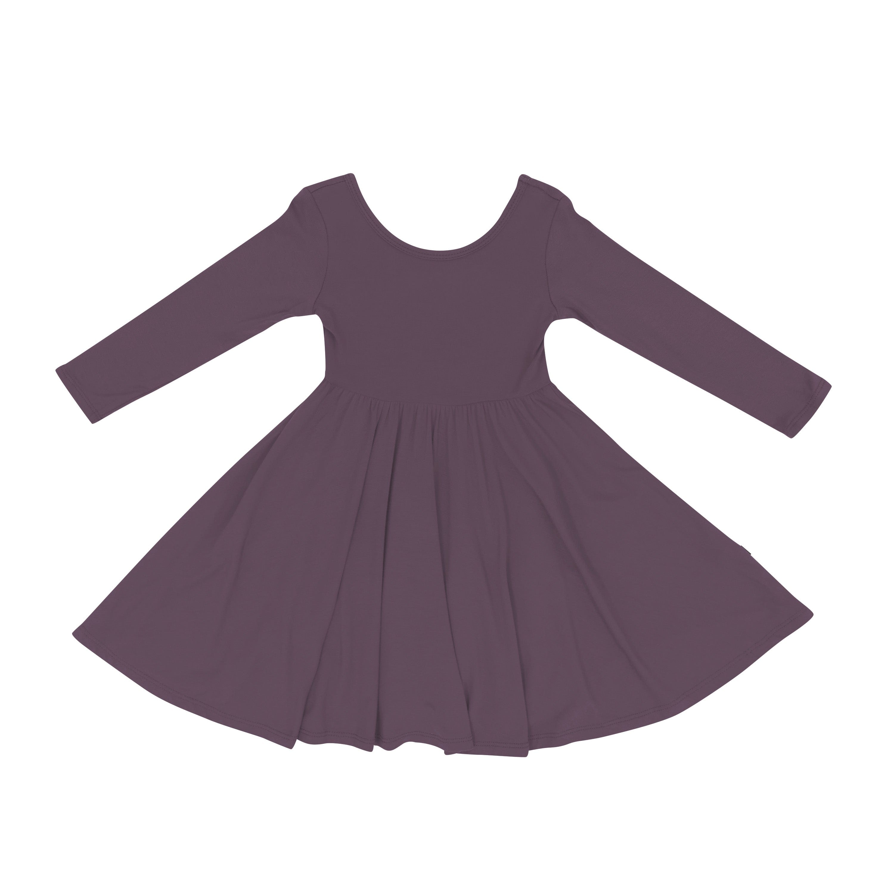 Kyte Baby Toddler Long Sleeve Twirl Dress Long Sleeve Twirl Dress in Currant