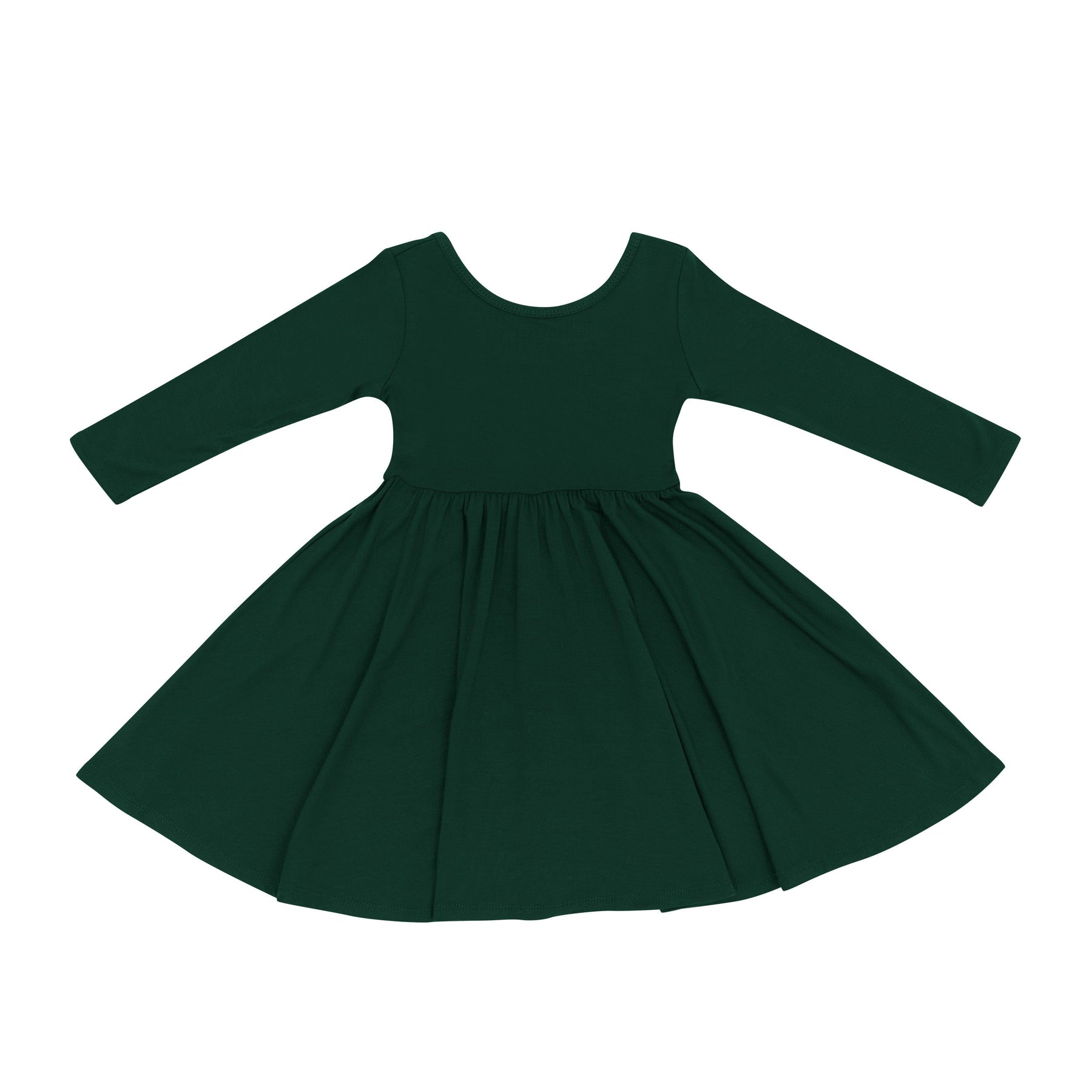 Kyte Baby Toddler Long Sleeve Twirl Dress Long Sleeve Twirl Dress in Evergreen