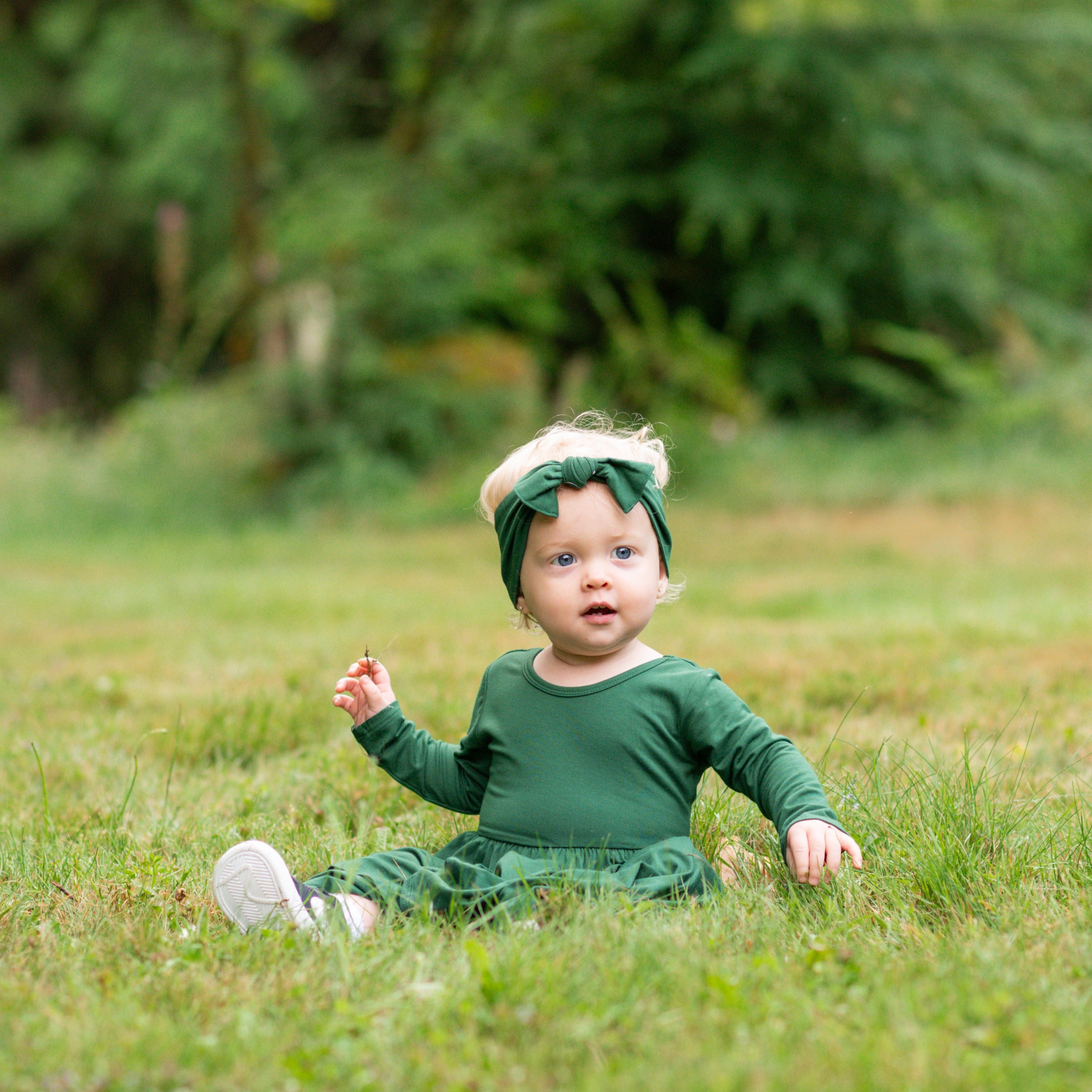 Kyte Baby Toddler Long Sleeve Twirl Dress Long Sleeve Twirl Dress in Forest