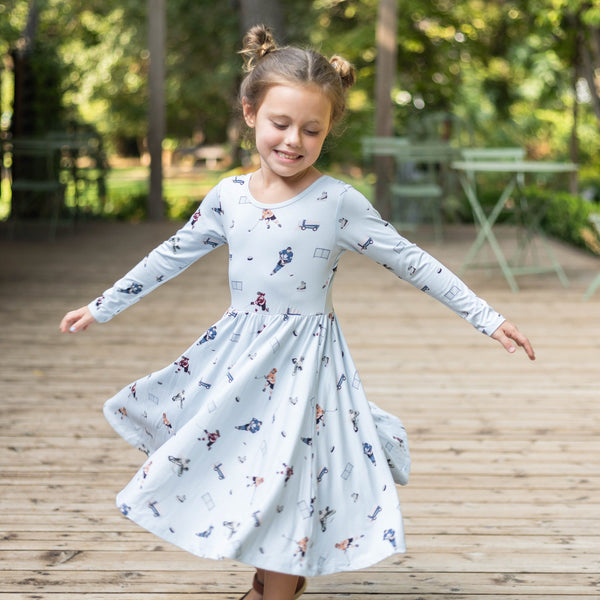 KyteBaby taro shark twirl dress newest