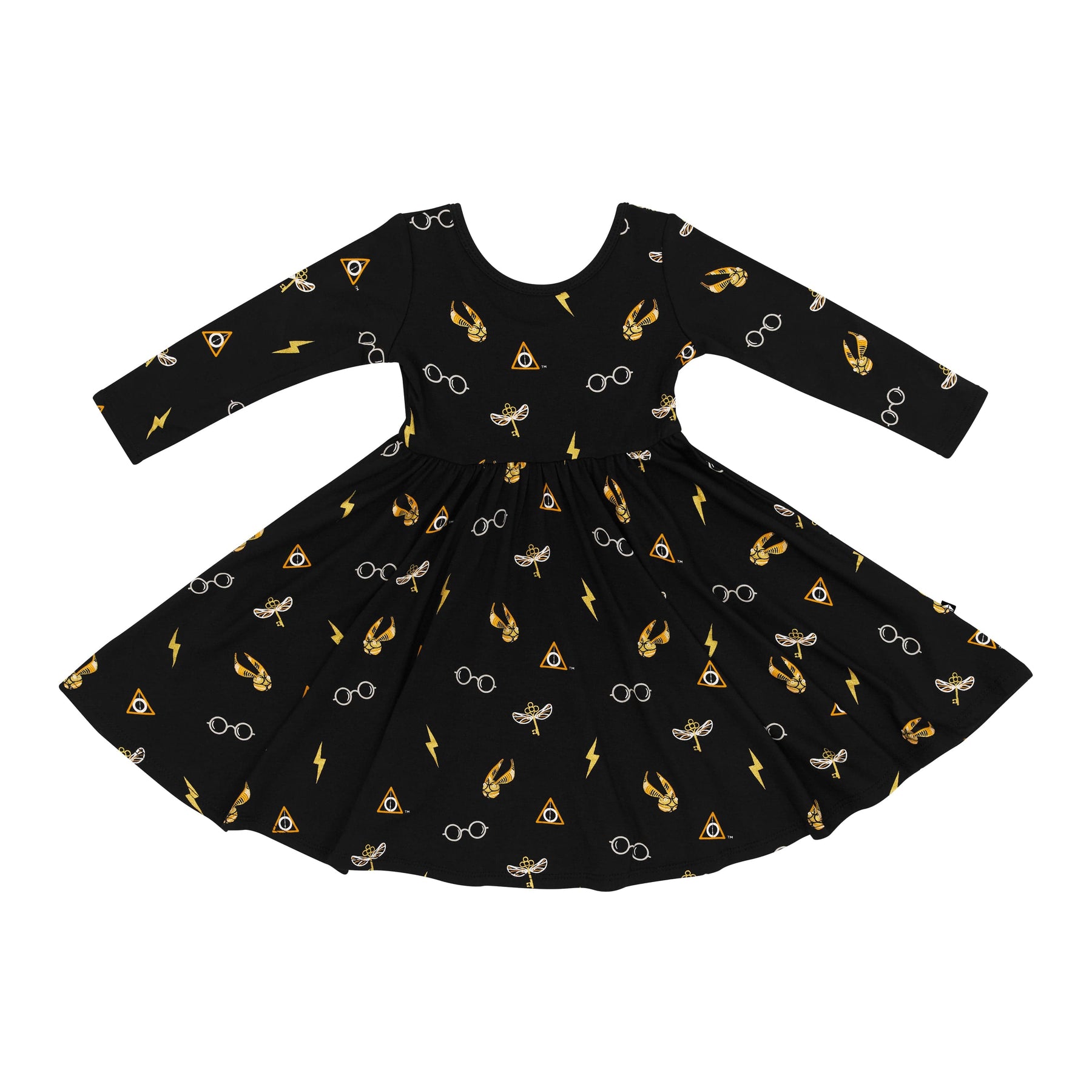 Kyte Baby Toddler Long Sleeve Twirl Dress Long Sleeve Twirl Dress in Midnight Icon