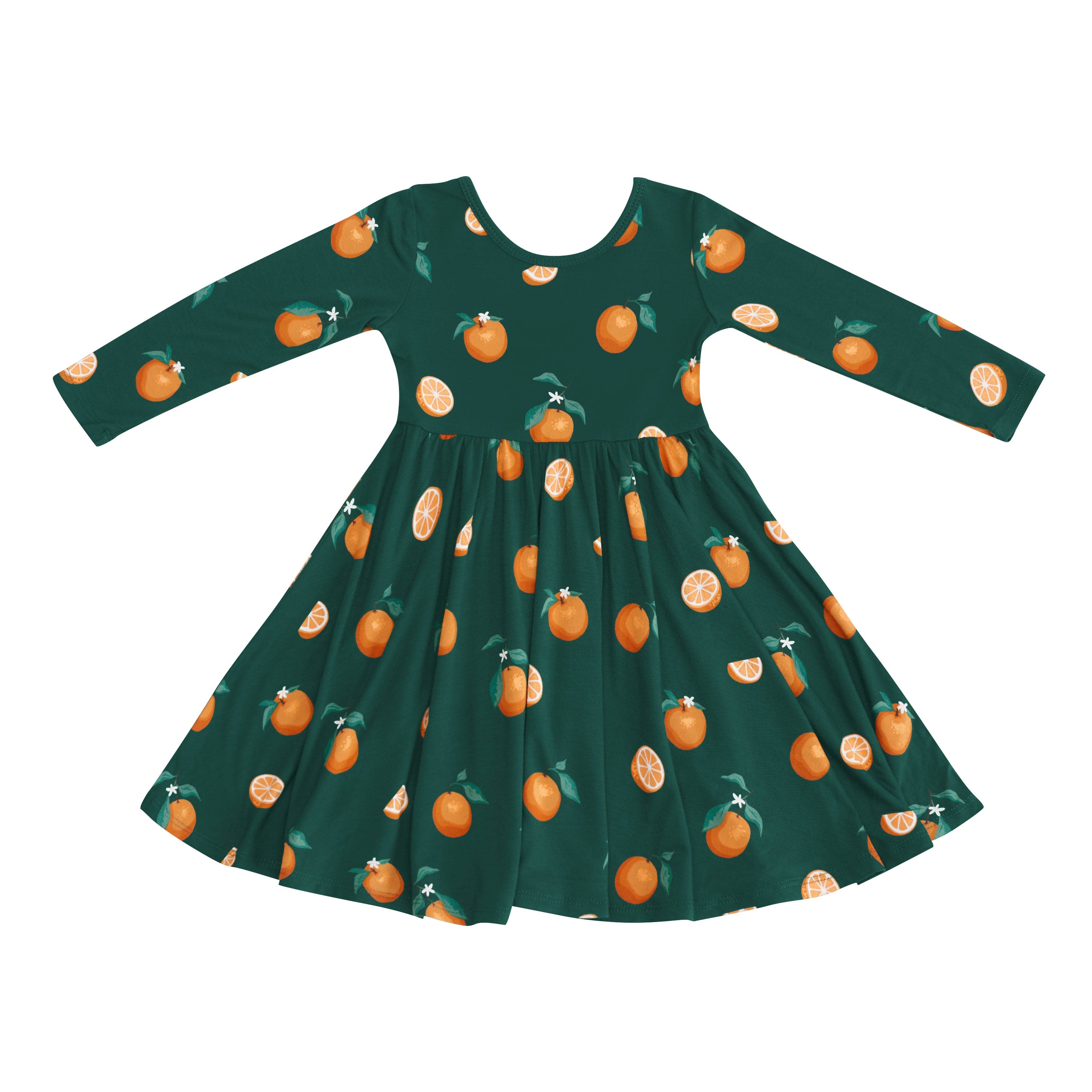 Kyte Baby Toddler Long Sleeve Twirl Dress Long Sleeve Twirl Dress in Orange