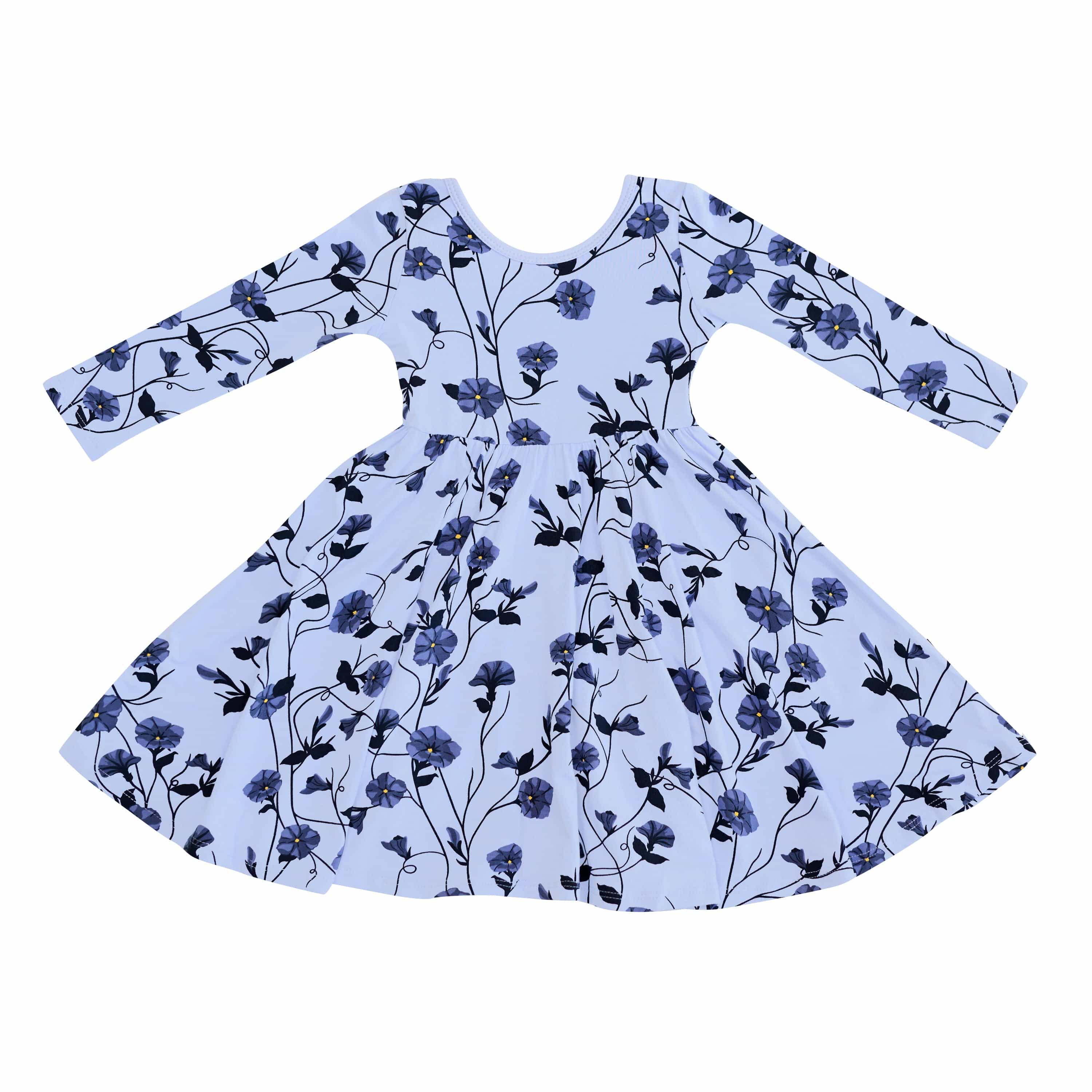 Kyte Baby Toddler Long Sleeve Twirl Dress Long Sleeve Twirl Dress in Petunia