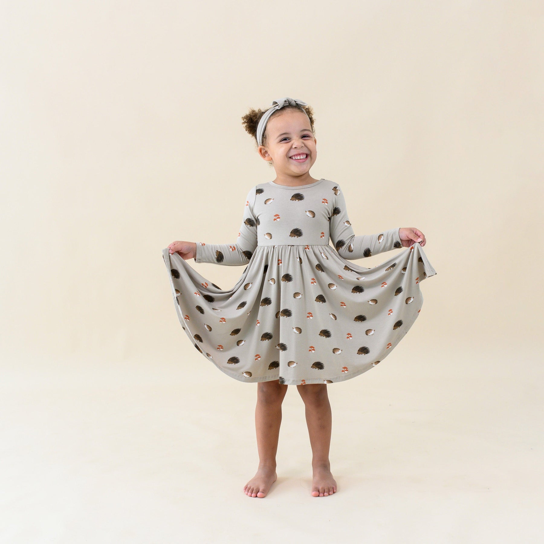 Kyte Baby Toddler Long Sleeve Twirl Dress Long Sleeve Twirl Dress in Prickle