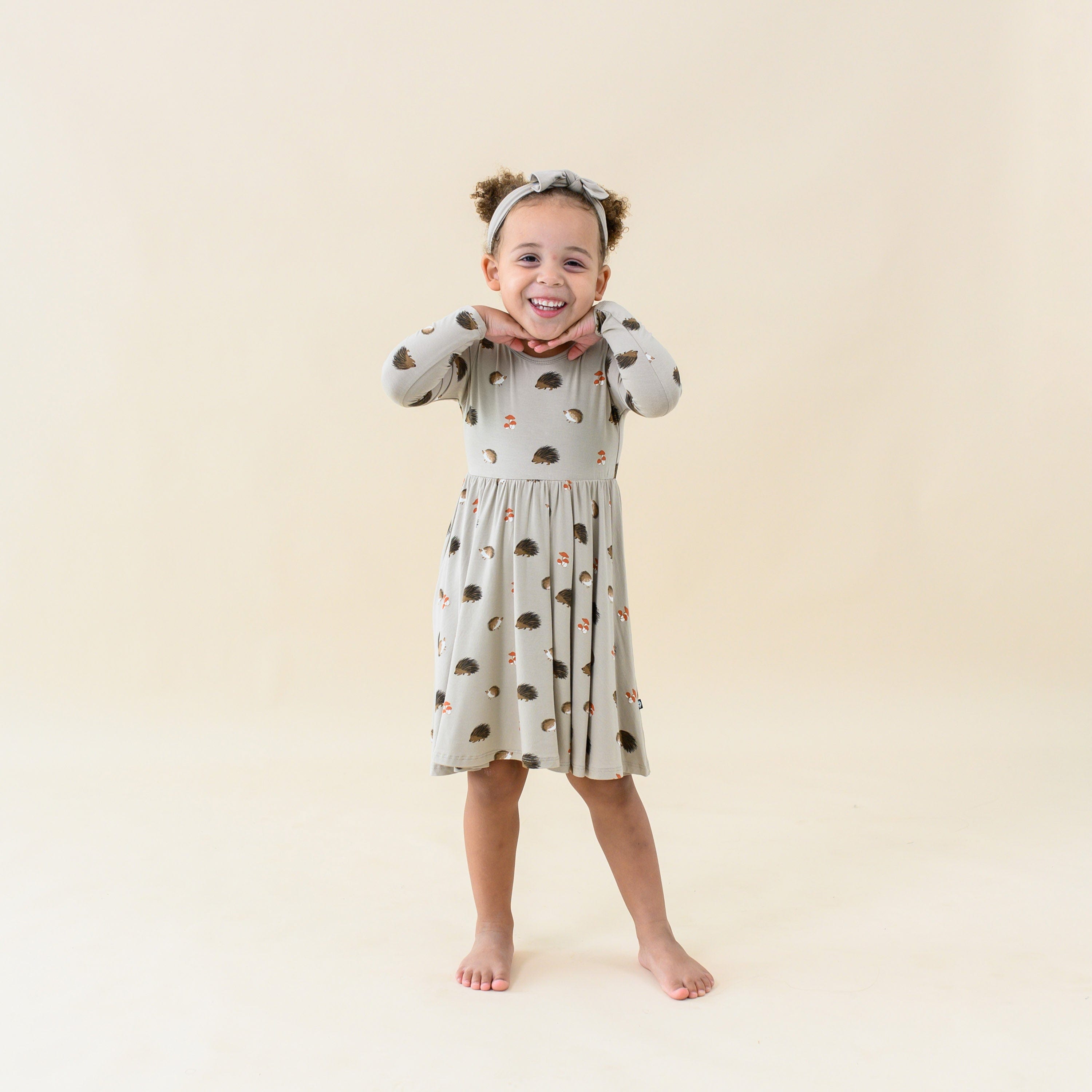 Kyte Baby Toddler Long Sleeve Twirl Dress Long Sleeve Twirl Dress in Prickle