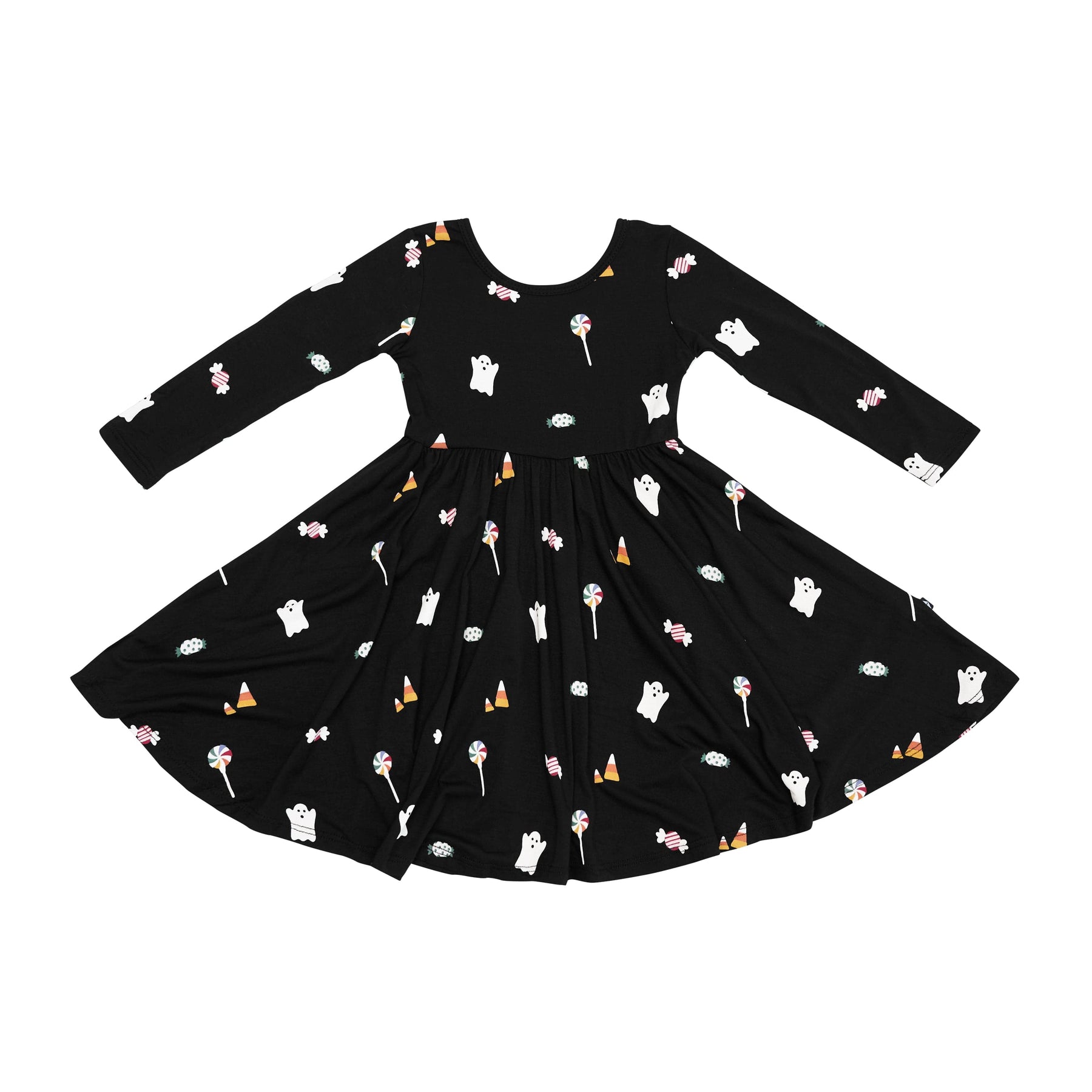 Kyte Baby Toddler Long Sleeve Twirl Dress Long Sleeve Twirl Dress in Trick or Treat