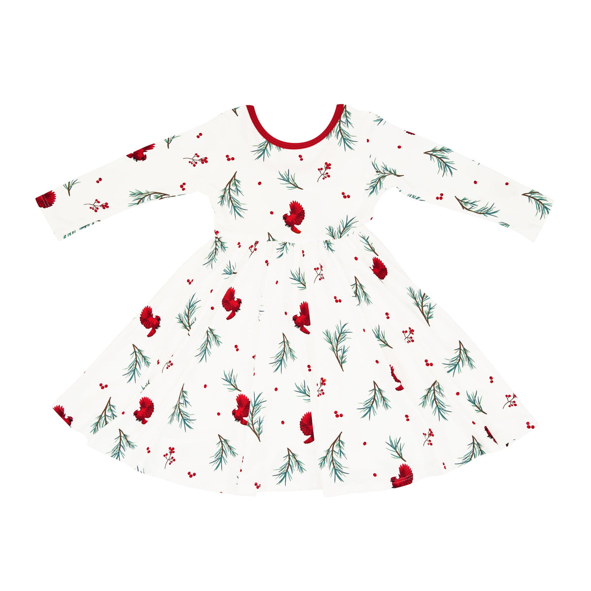 Kyte BABY Toddler Long Sleeve Twirl Dress Long Sleeve Twirl Dress in Winterberry
