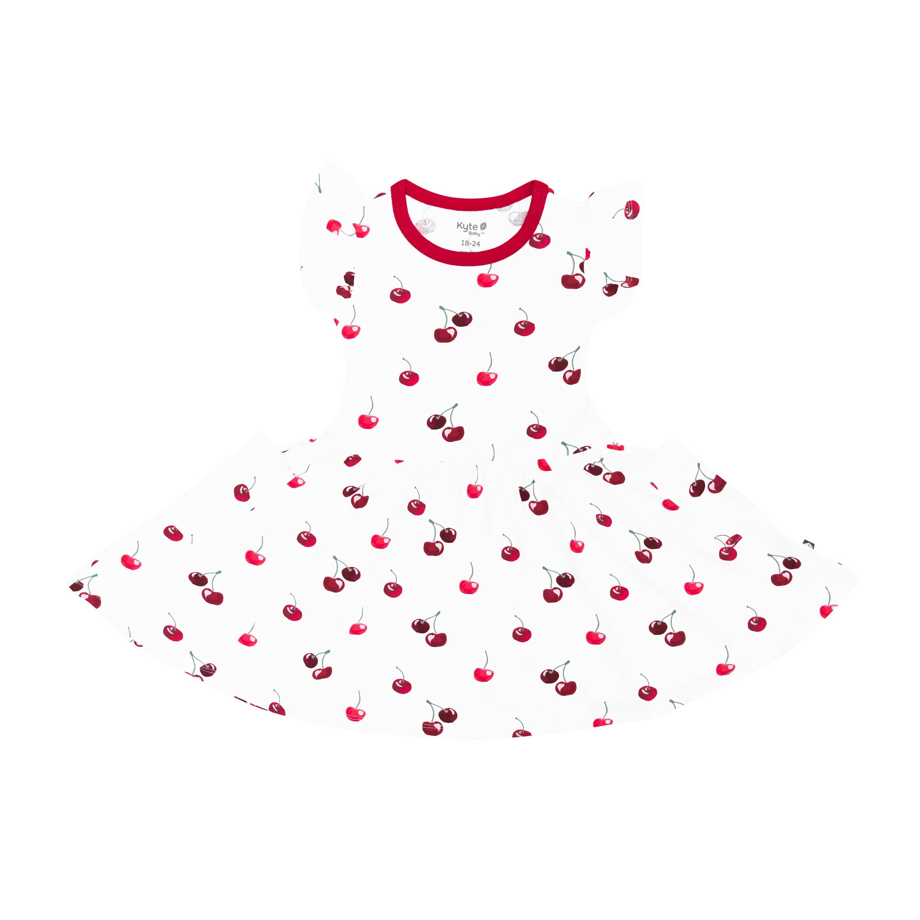 Kyte Baby Toddler Short Sleeve Pocket Dress Pocket Dress in Cherry