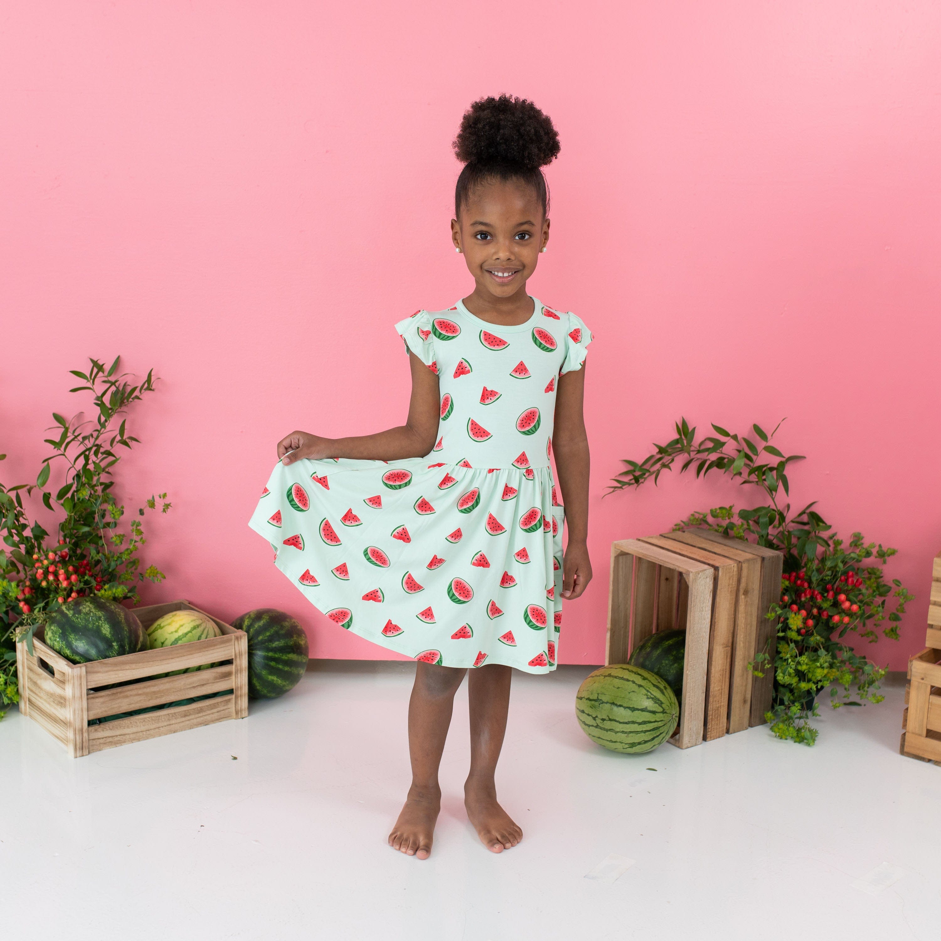 Pocket Dress in Watermelon Watermelon 12 18 months