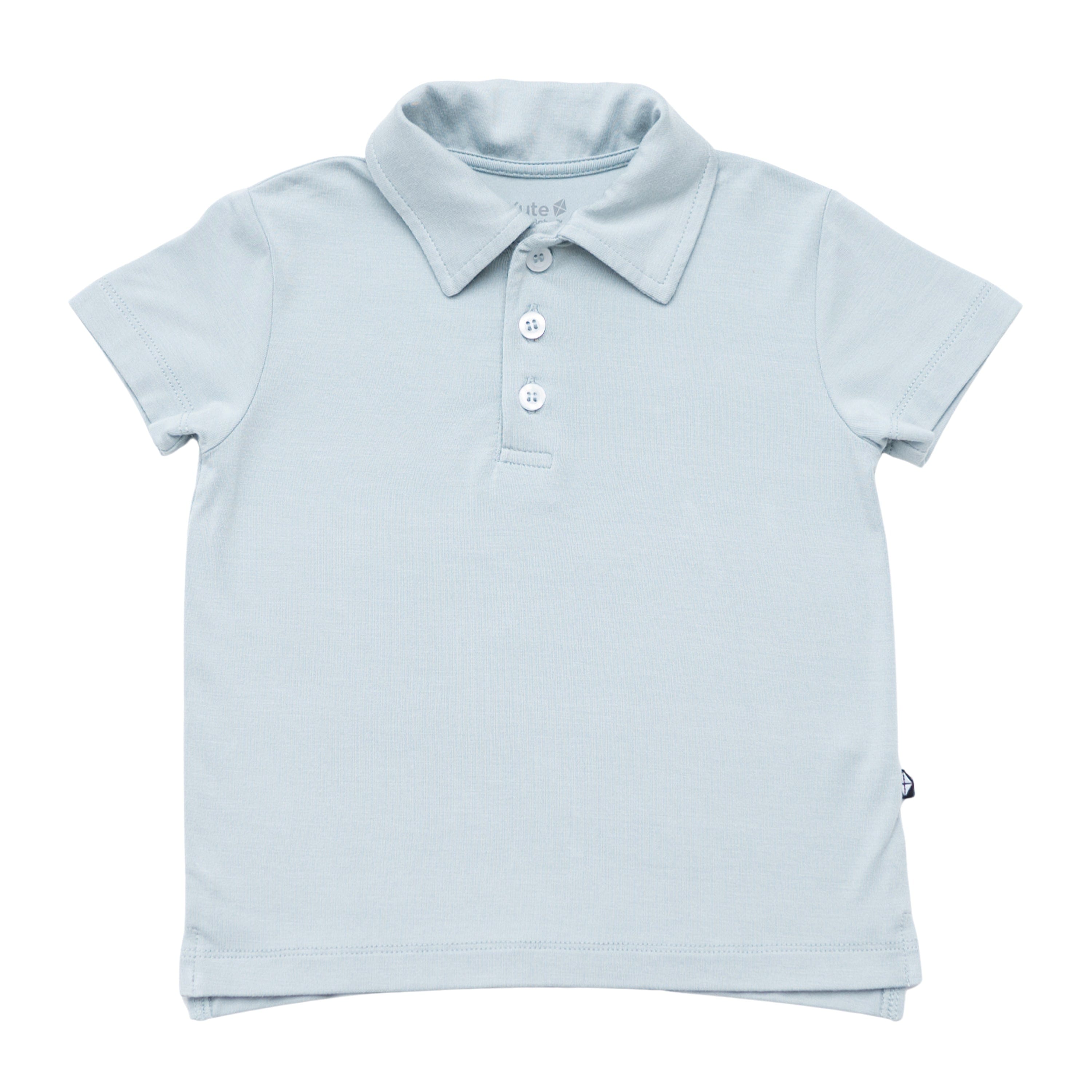 Kyte Baby Toddler Short Sleeve Polo in Fog