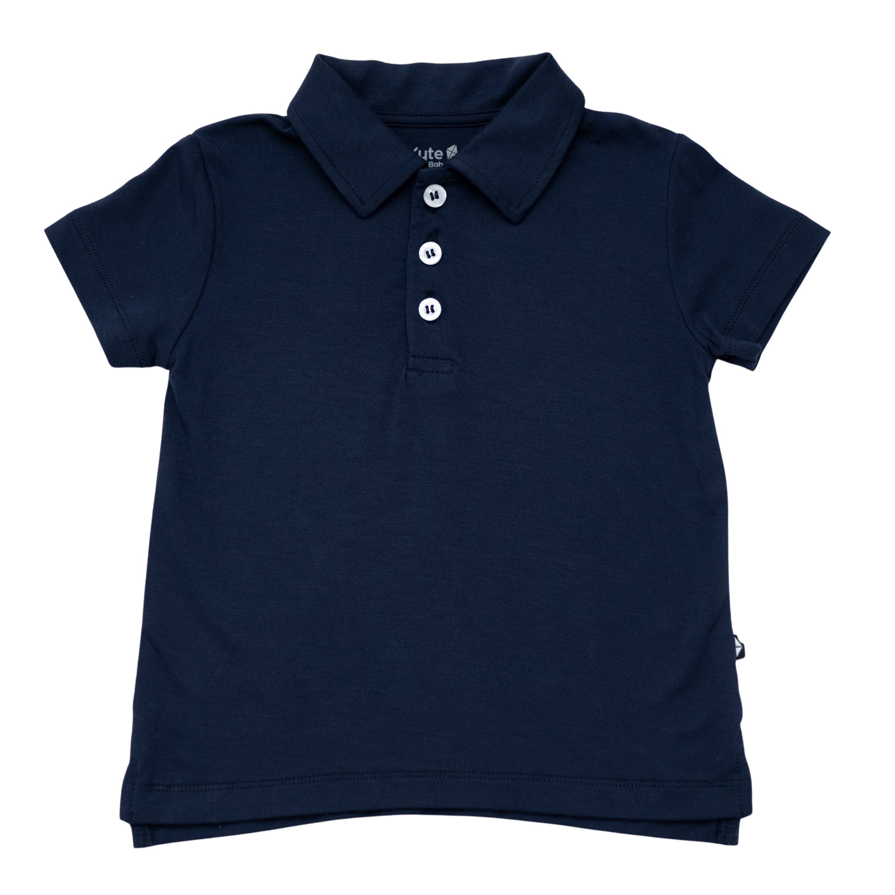 Kyte Baby Toddler Short Sleeve Polo in Navy