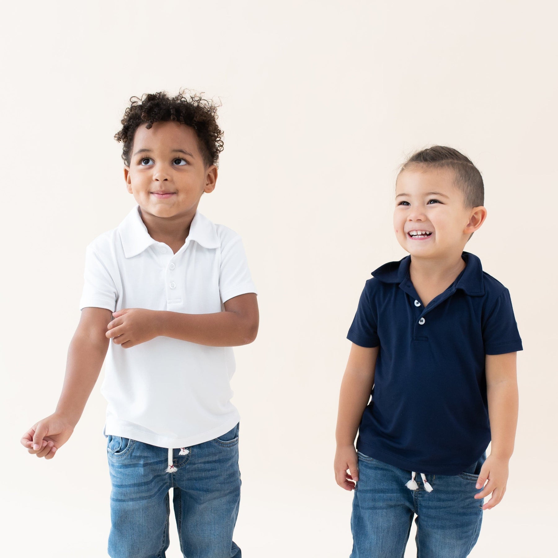 Kyte Baby Toddler Short Sleeve Polo in Navy