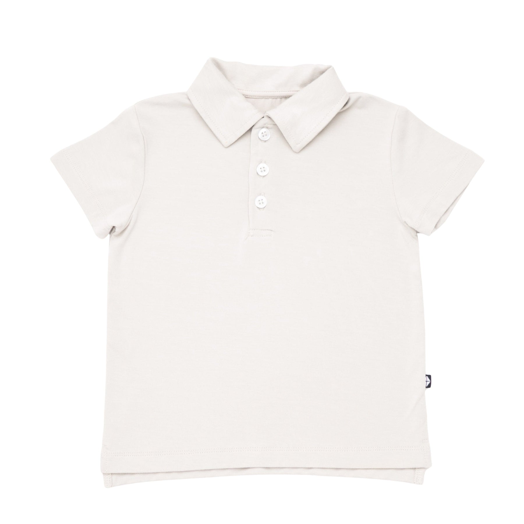 Kyte Baby Toddler Short Sleeve Polo in Oat