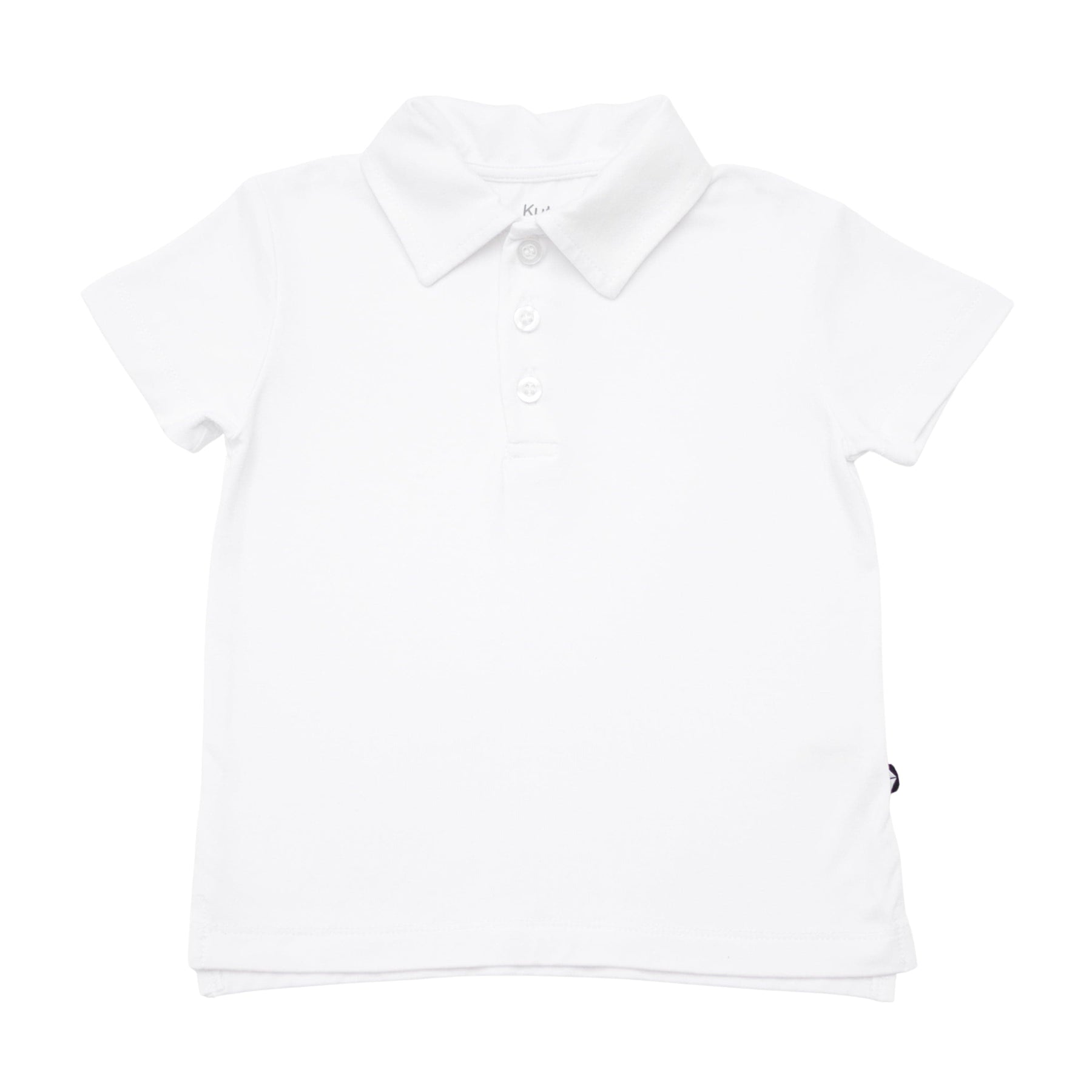 Kyte Baby Toddler Short Sleeve Polo in Snow