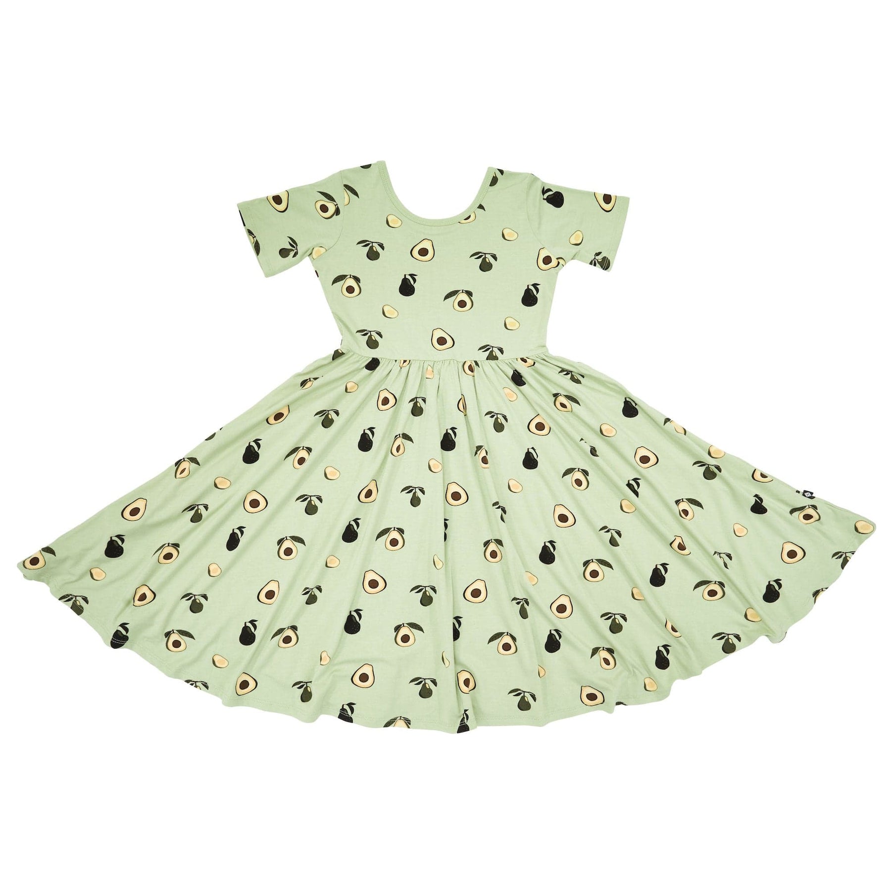Kyte Baby Toddler Short Sleeve Twirl Dress Twirl Dress in Avocado