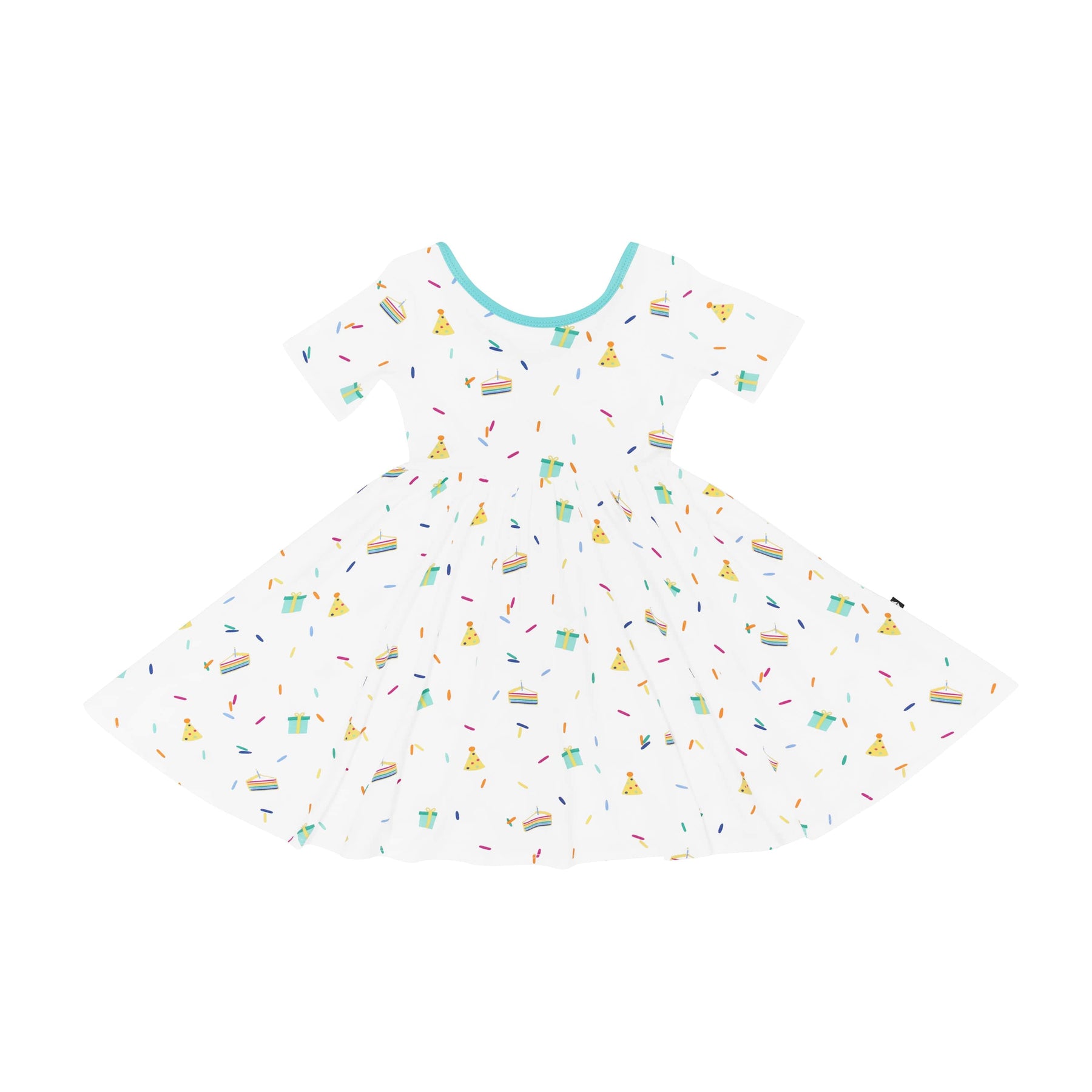 Kyte Baby Toddler Short Sleeve Twirl Dress Twirl Dress in Cloud Party