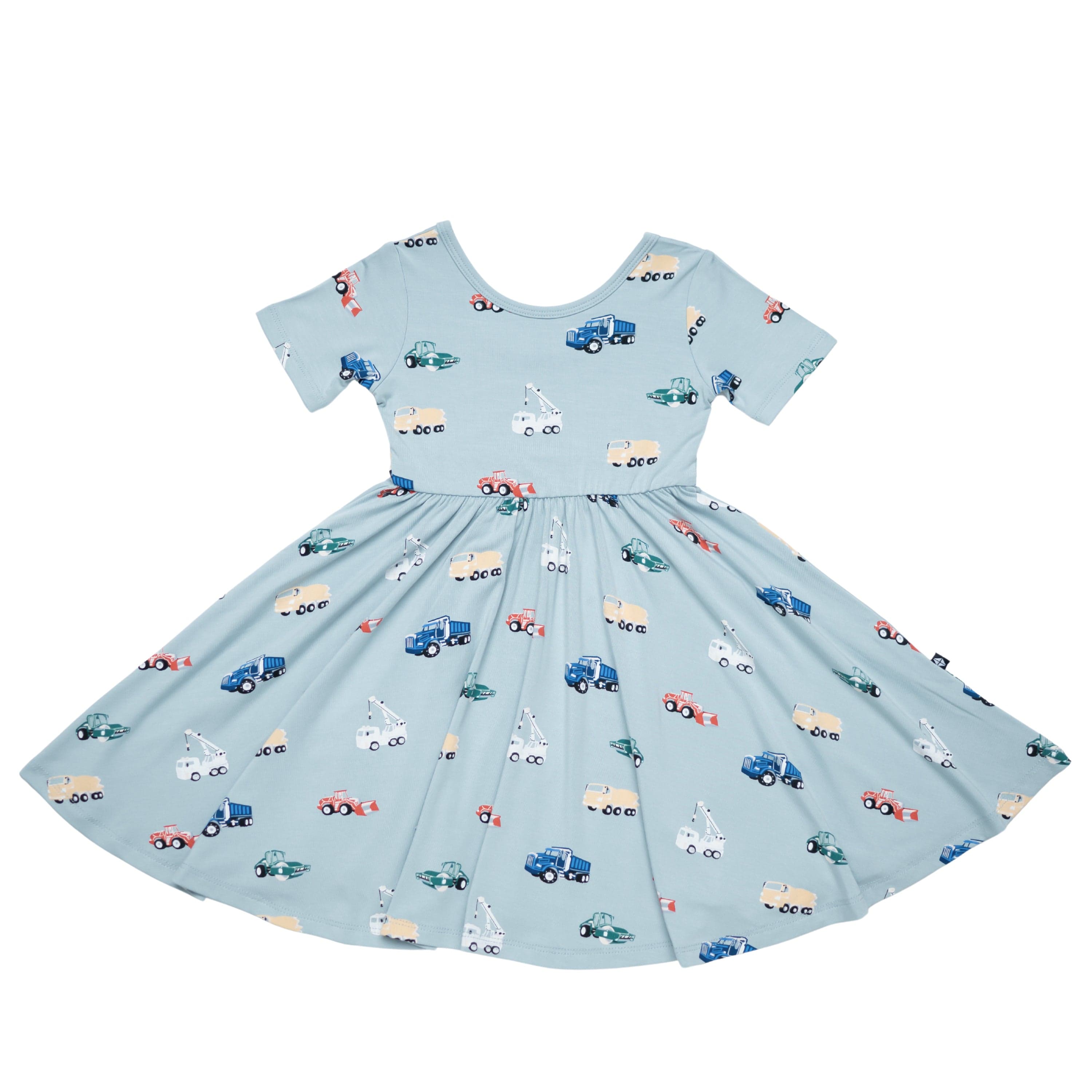 Kyte Baby Toddler Short Sleeve Twirl Dress Twirl Dress in Construction