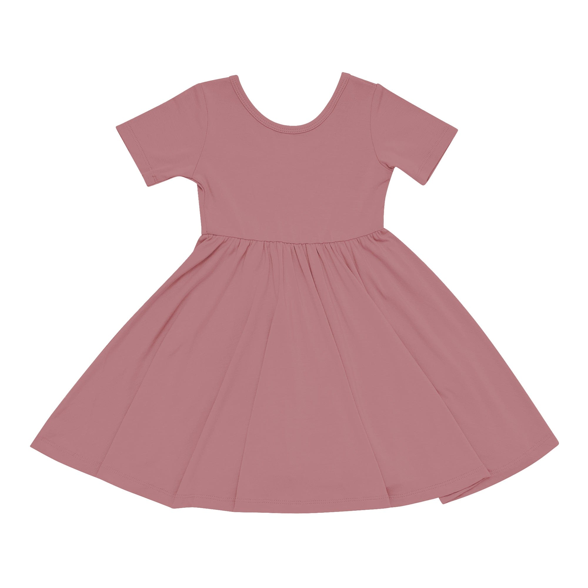 Kyte Baby Toddler Short Sleeve Twirl Dress Twirl Dress in Dusty Rose