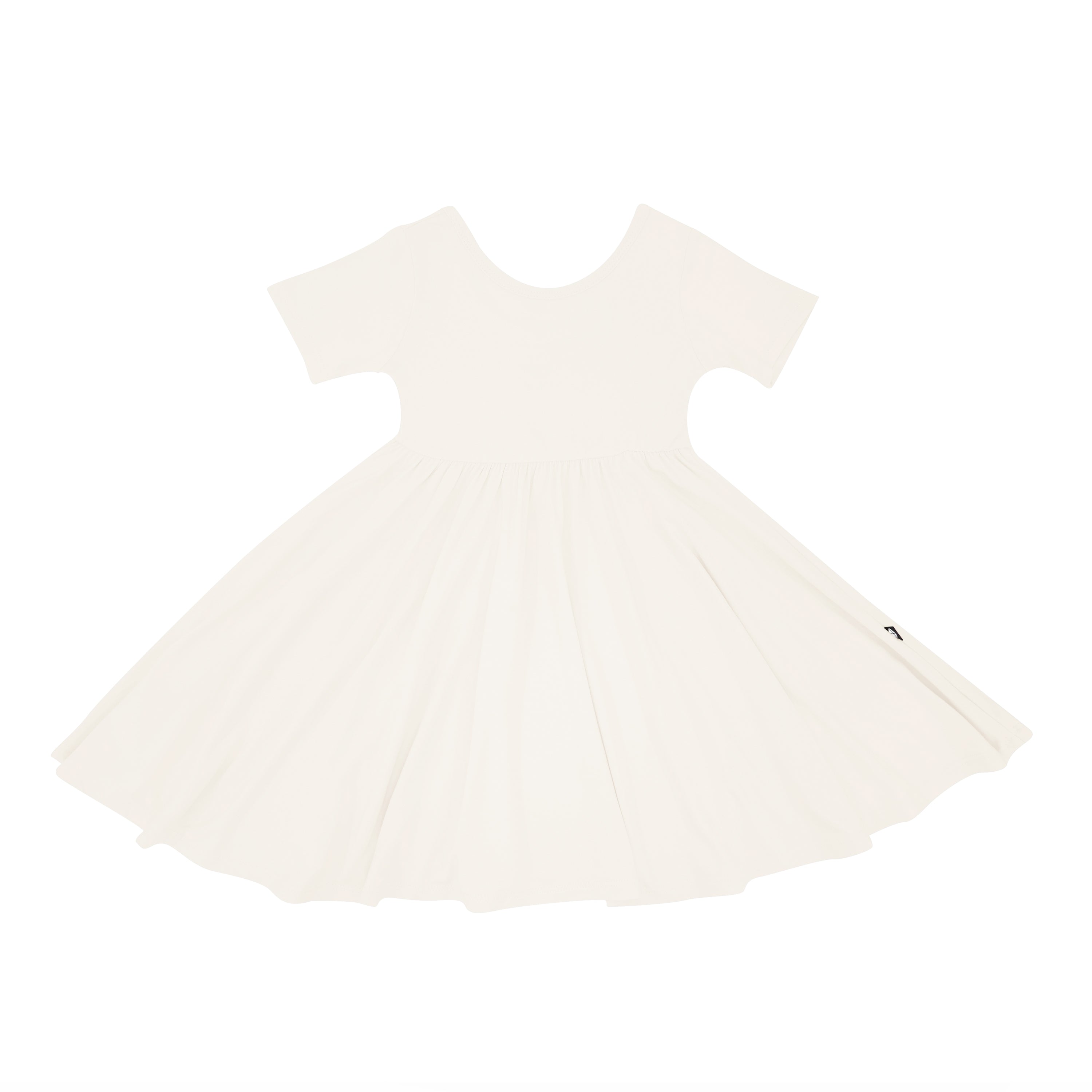 Kyte Baby Toddler Short Sleeve Twirl Dress Twirl Dress in Ecru
