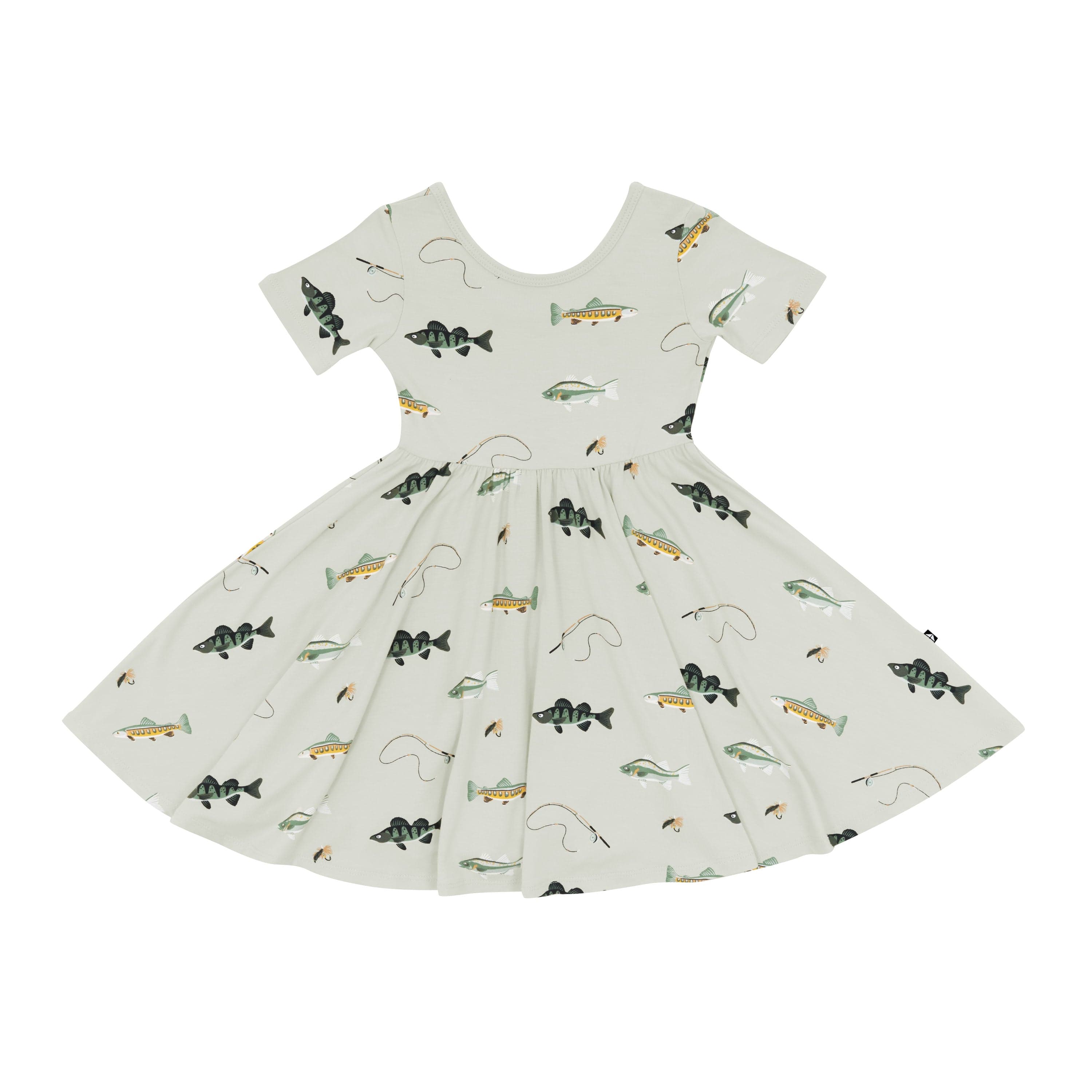 Kyte Baby Toddler Short Sleeve Twirl Dress Twirl Dress in Fishing