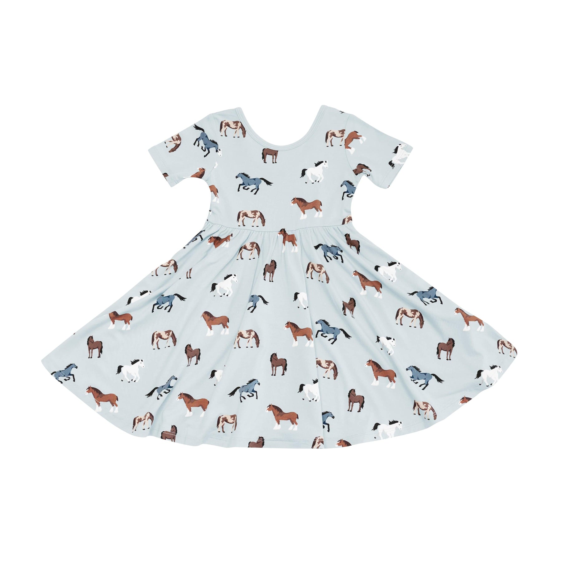 Kyte Baby Toddler Short Sleeve Twirl Dress Twirl Dress in Horse