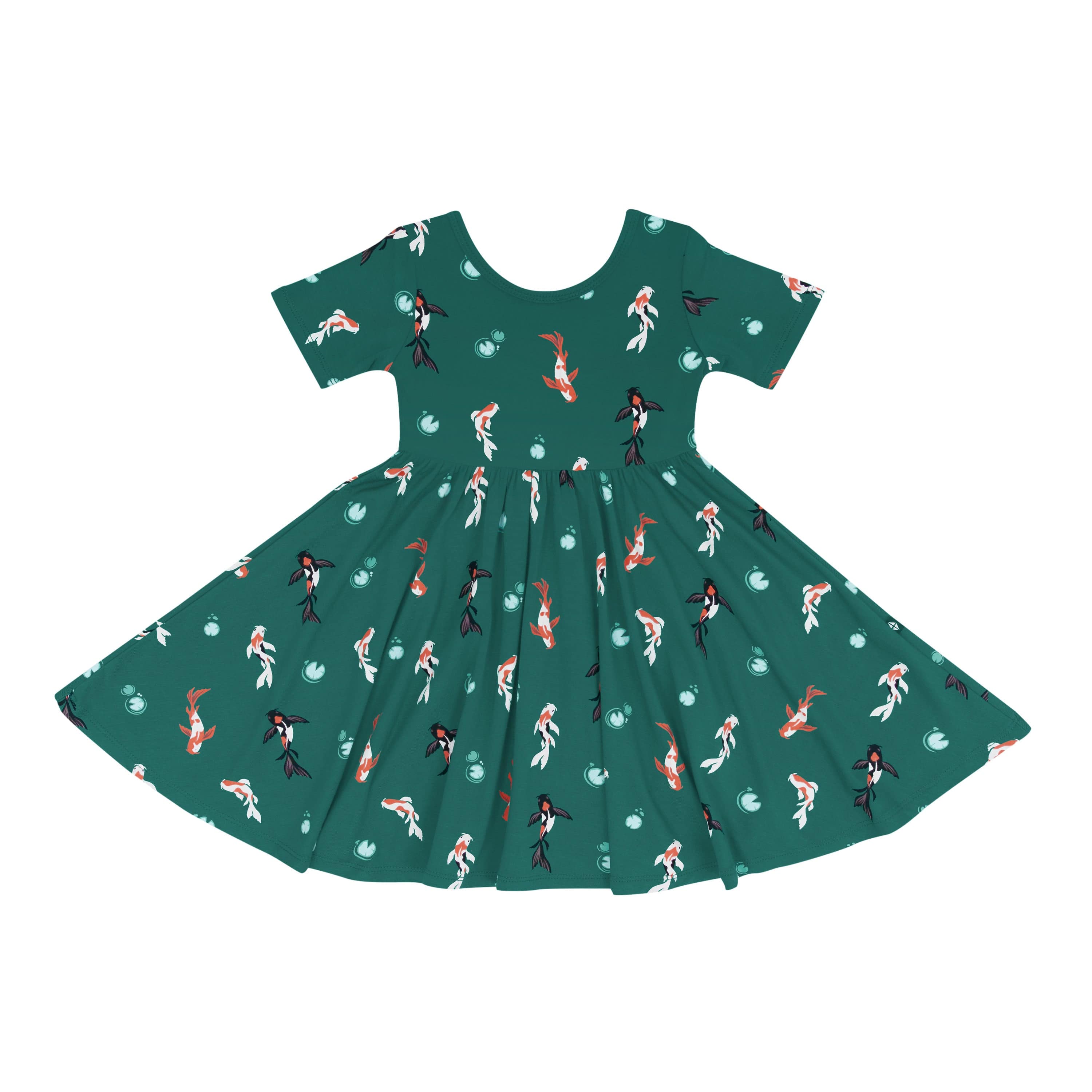 Kyte Baby Toddler Short Sleeve Twirl Dress Twirl Dress in Koi