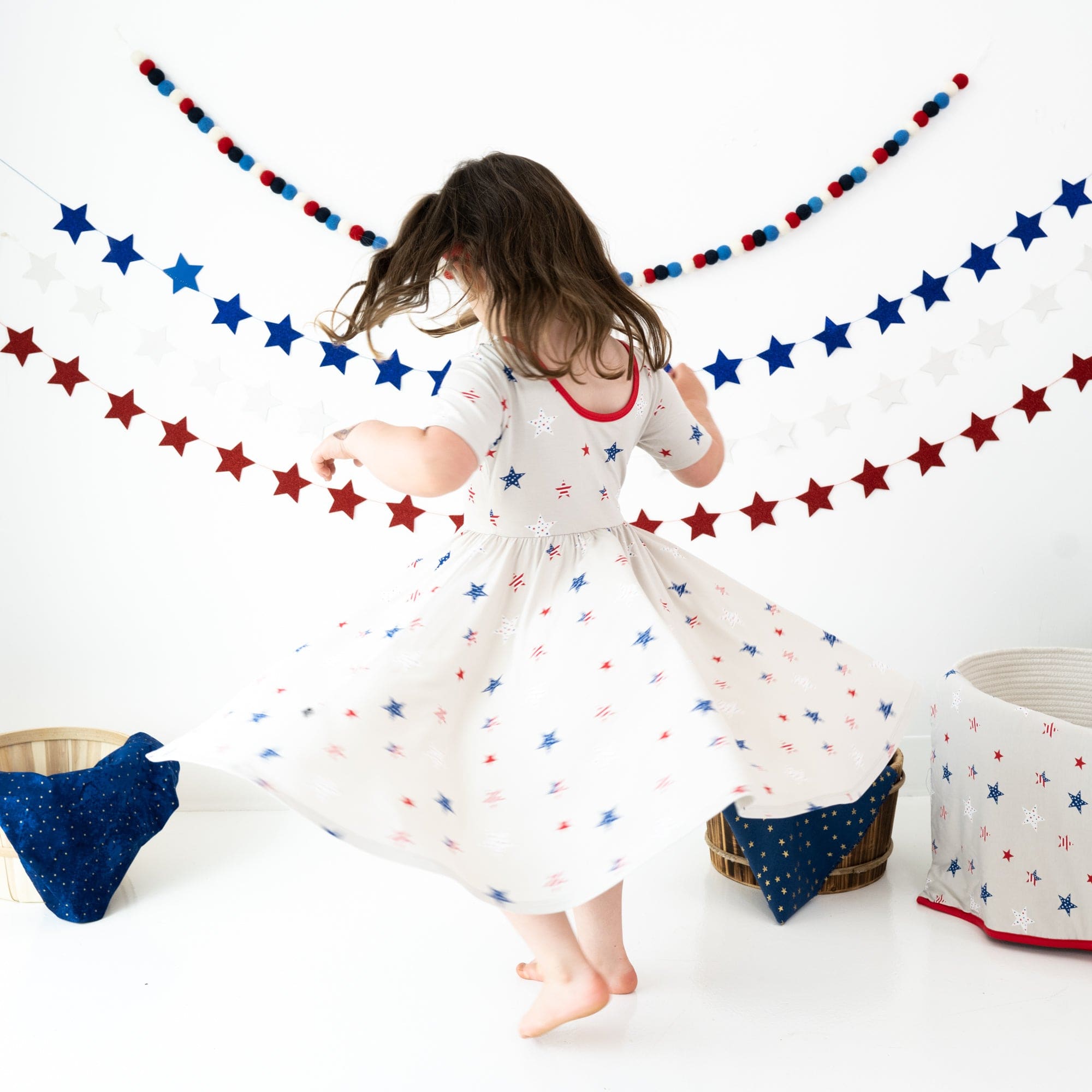 Kyte Baby Toddler Short Sleeve Twirl Dress Twirl Dress in Liberty